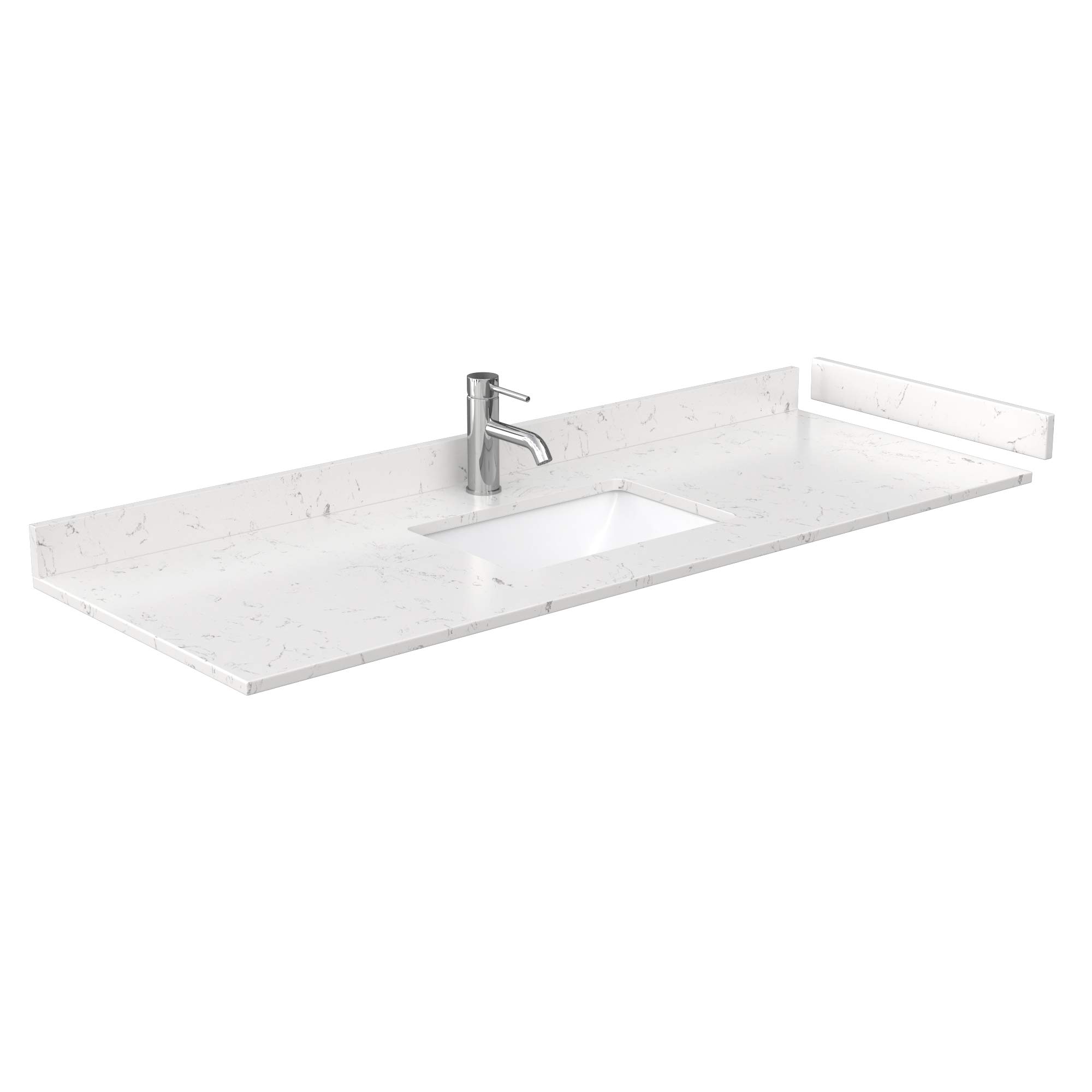 Wyndham Collection Miranda 60 Inch Single Bathroom Vanity with Light-Vein Carrara Cultured Marble Countertop - Green Bathroom Vanity with Undermount Square Sink & Brushed Nickel Trim - Perfect for Modern Bathroom Renovation and Home Upgrade