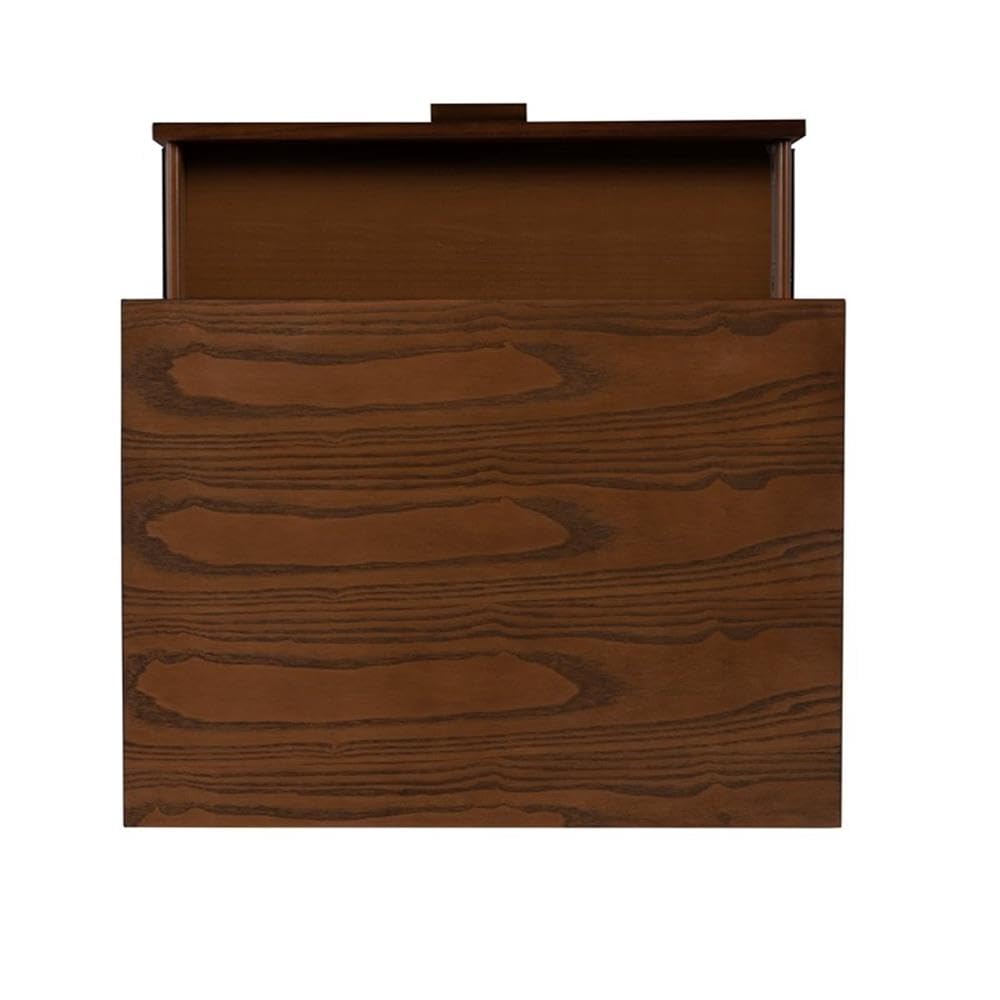 Linon Moore Nightstand with Open Storage & One Drawer - Brown Wood Finish, Tapered Legs - Perfect for Bedrooms, Guest Rooms & Small Spaces