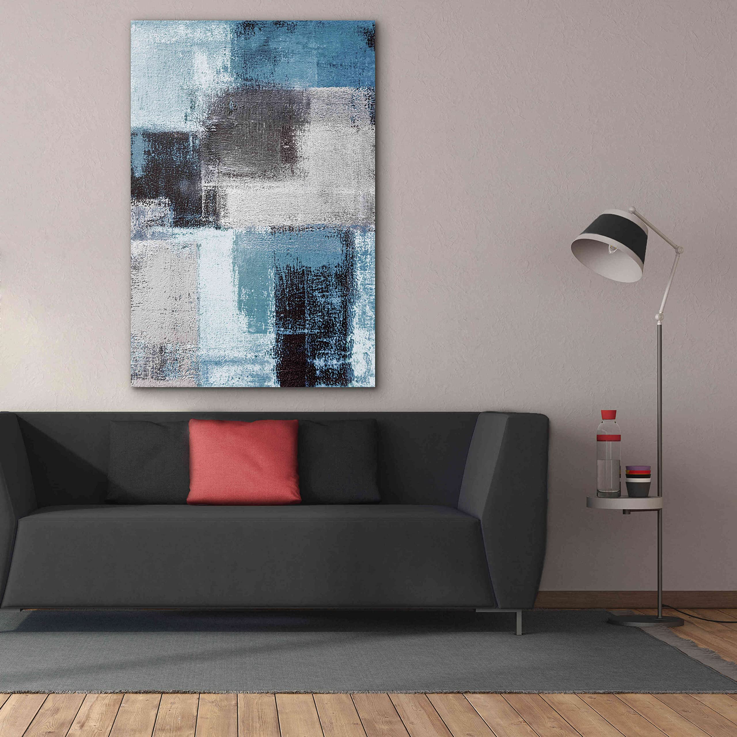Abstract Blue III Graffiti Art Print by Incado - 40x60 Inch Giclee Canvas Wall Decor for Living Room, Bedroom & Office - Modern Urban Home & Office Artwork