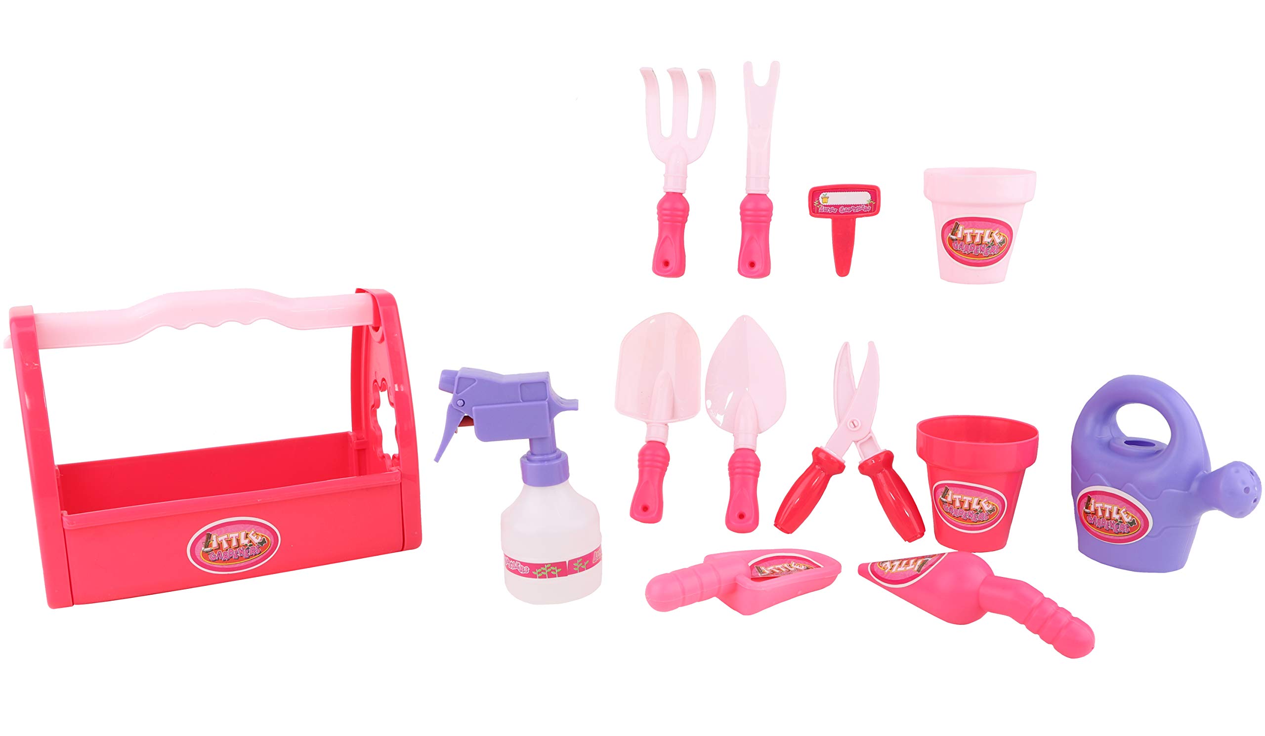 Toyland Little Gardeners Gardening Set for Kids - 13-Piece Outdoor Toy Kit with Tools, Apron & Gloves - Perfect for Pretend Play, Backyard Fun & Educational Activities