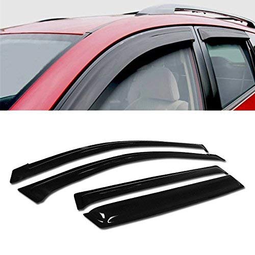 2006-2012 Toyota RAV4 Window Deflectors - 4Pcs Smoke Tinted Rain Guards & Sun Shades | Reduce Wind Noise & Protect Interior from Rain/Sun | Perfect for Road Trips & Daily Commuting
