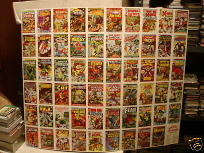 Marvel First Issue Covers Superhero Trading Cards - 1984 Uncut Card Sheet | Collectible Comic Book Memorabilia for Display & Investment