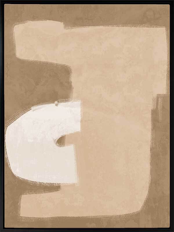 Elegant Beige Canvas Wall Art Print - Modern Home Decor for Living Room, Bedroom & Office