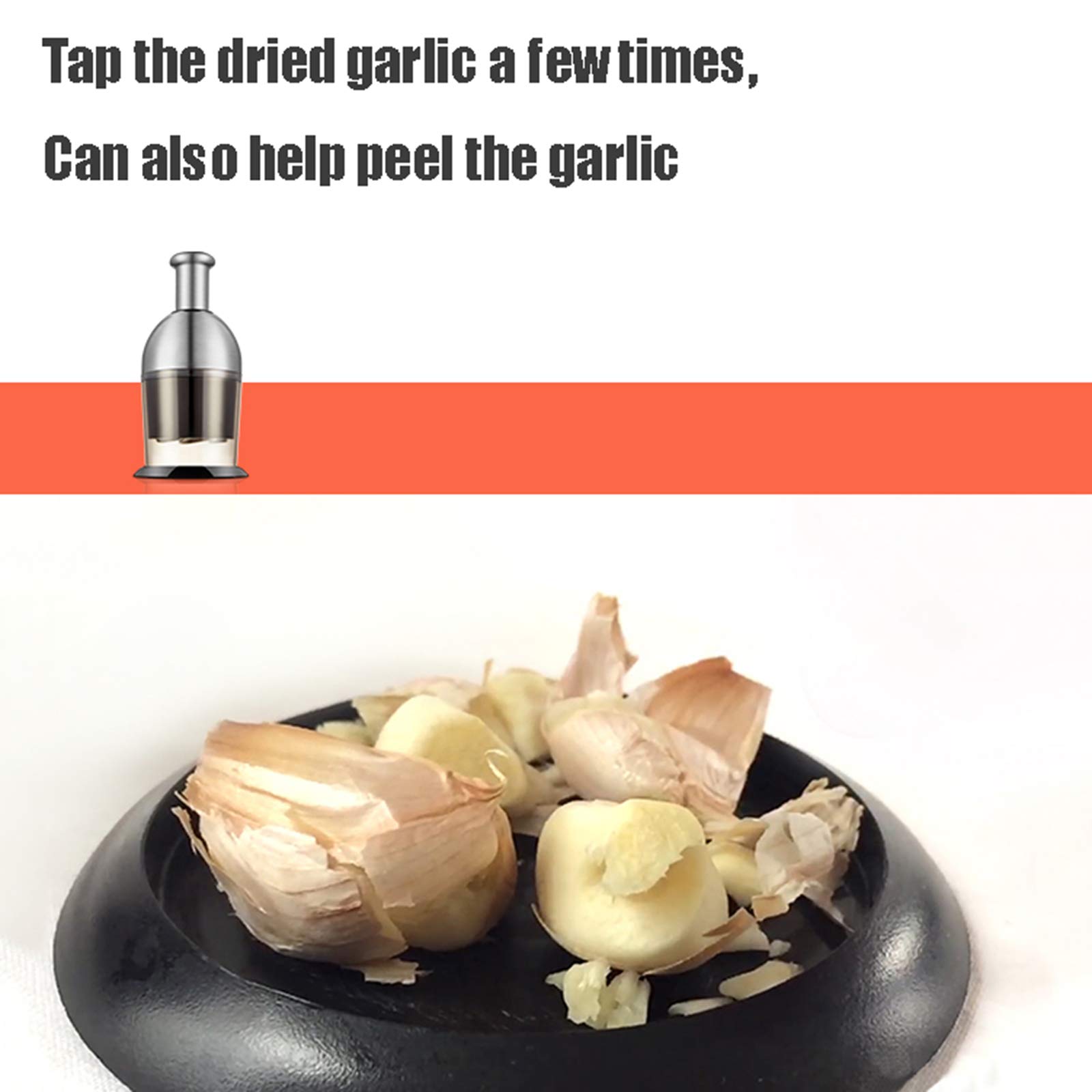 Stainless Steel Manual Food Chopper - Garlic Crusher, Nut Grinder, Onion & Vegetable Cutter with Cleaning Brush | Perfect for Meal Prep, Salad Making & Home Cooking (Red)