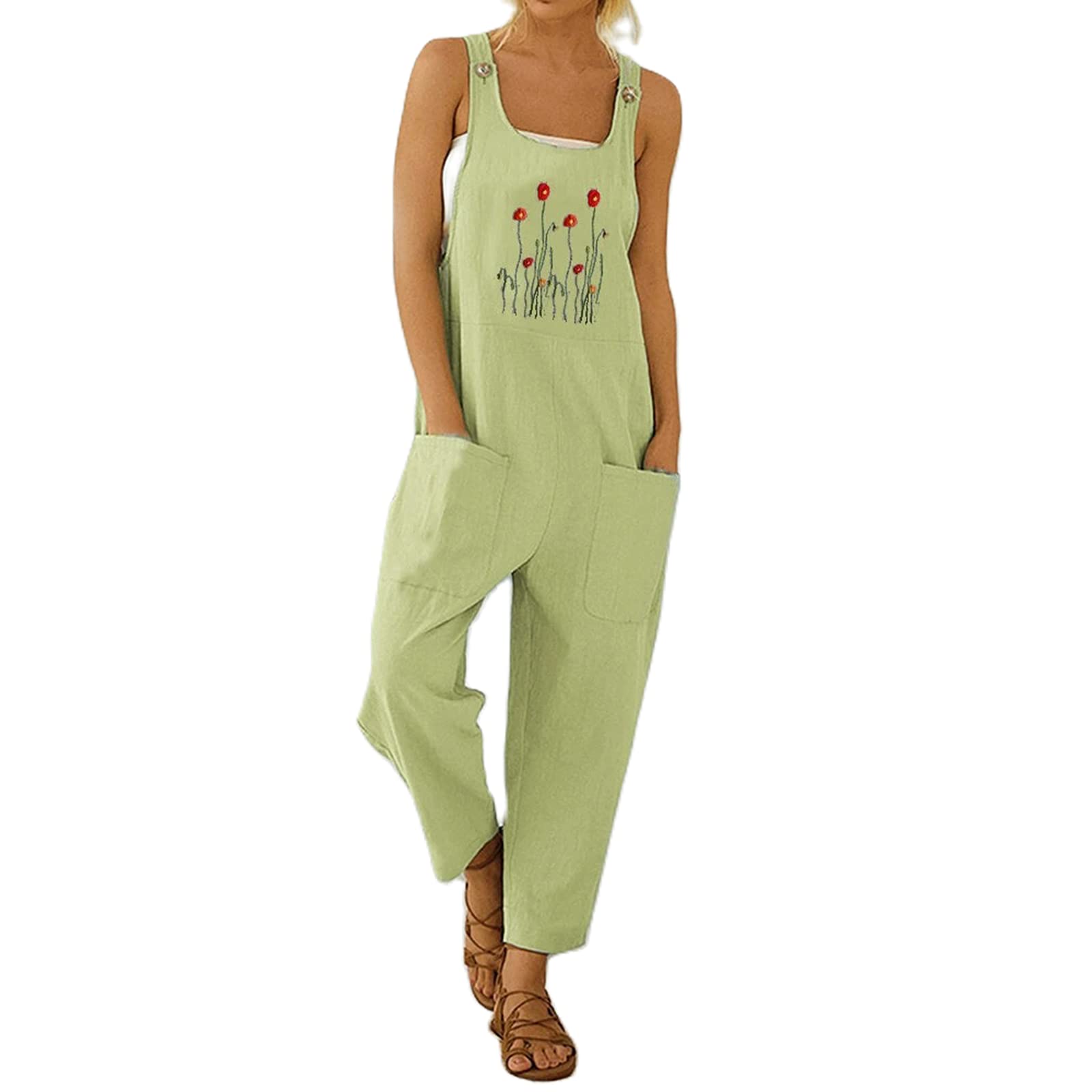 Women's Casual Overalls Pants Romper - Baggy Overalls Jumpsuit with Loose Fit for Women | Perfect for Spring/Summer Outfits, Streetwear Fashion & Outdoor Activities