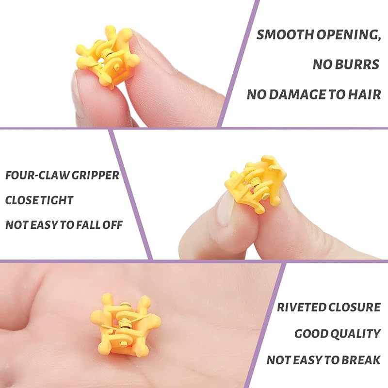 LYTIX 10PCS Mini Hair Claw Clips - Cute Small Hair Accessories for Women & Girls - Perfect for School, Work & Styling