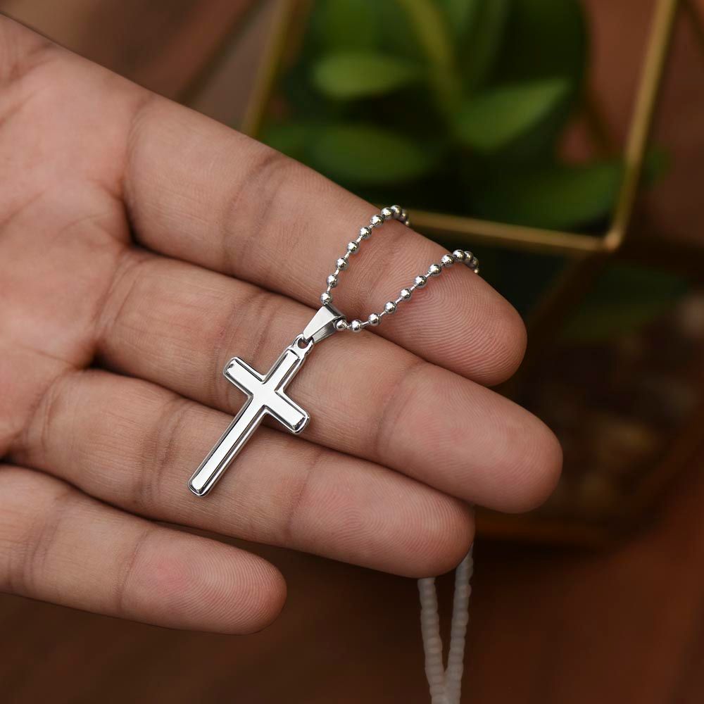 Elegant Cross Necklace for Mom - Perfect Mother's Day Gift from Son | Thoughtful Jewelry for Birthday, Anniversary & Special Occasions