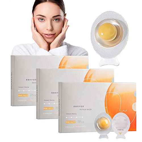 PureYouth Wash-Free Collagen Firming Face Mask - Anti-Aging & Skin Tightening Treatment (3 Pack) - Perfect for Nighttime Skincare Routine, Travel & On-The-Go Use