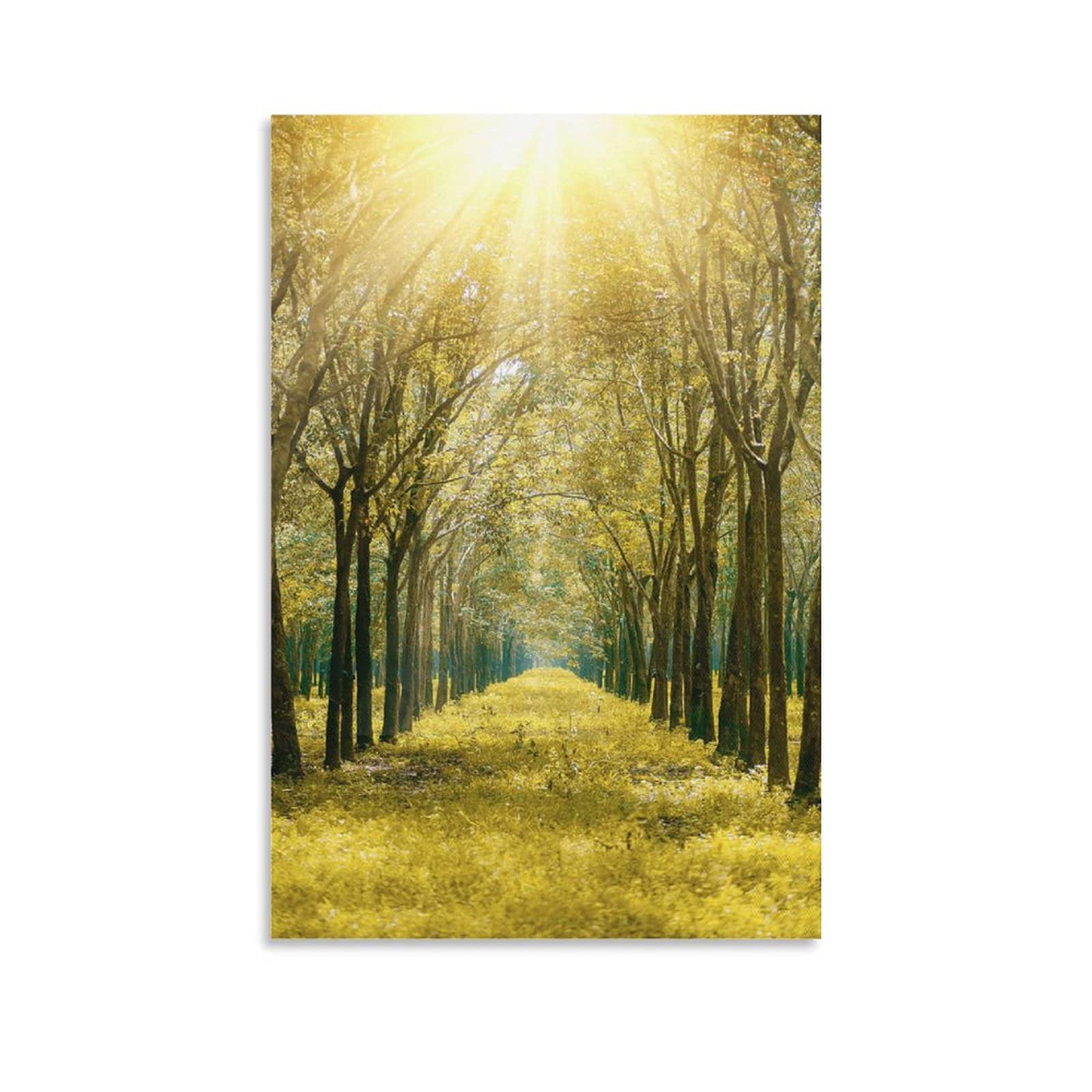 Autumn Golden Tree Art Print - Nature Inspired Canvas Wall Decor for Living Room & Bedroom - 08x12 Inch (20x30cm) - Perfect for Fall Home Decor, Housewarming Gifts & Cozy Interior Design