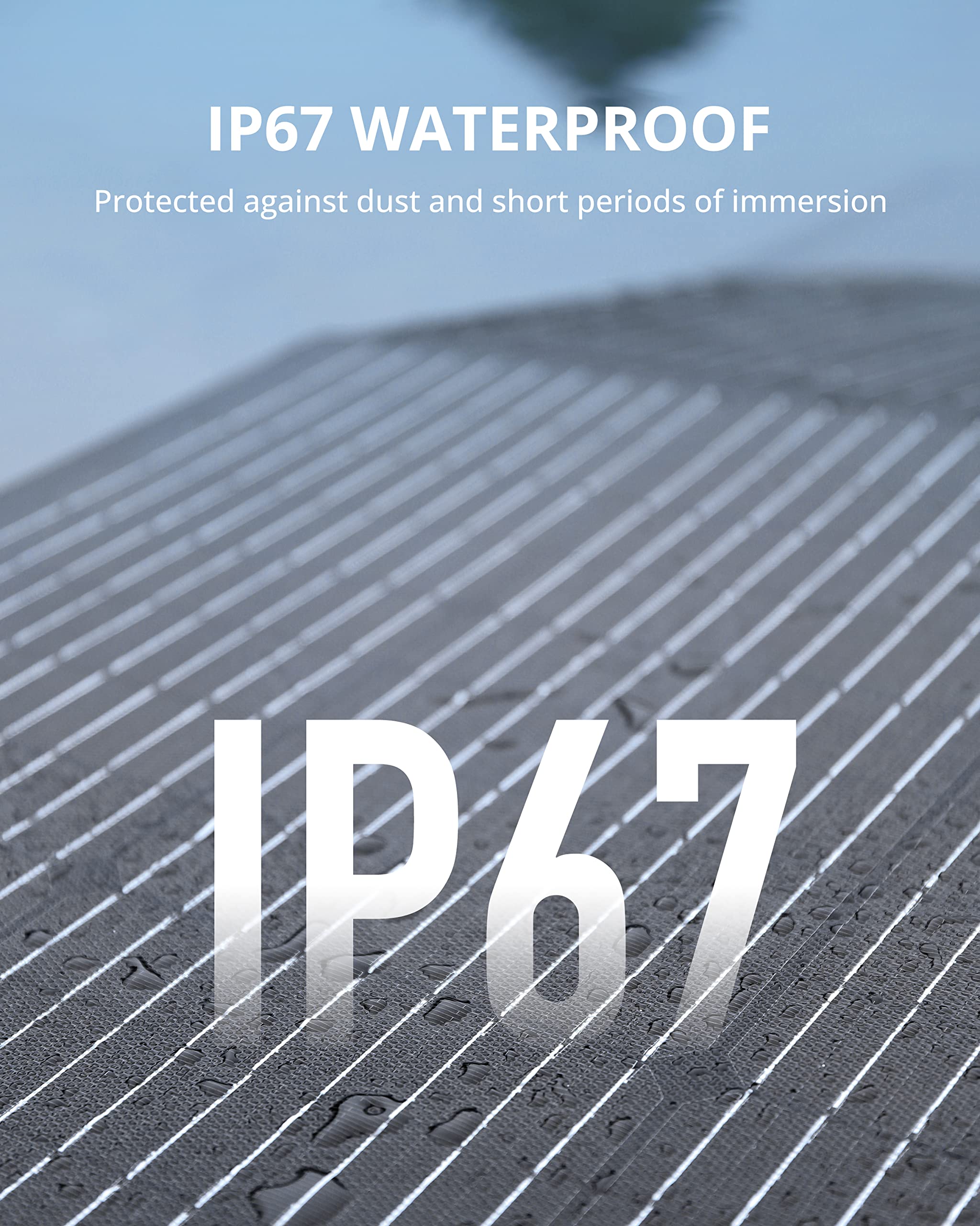 Growatt 100W Portable Solar Panel for Power Station - 24V Foldable Solar Charger with Adjustable Kickstands, Universal Connector, IP65 Waterproof & Dustproof - Perfect for Outdoor Camping, RV Trips, Off-Grid Living, and Emergency Power Backup