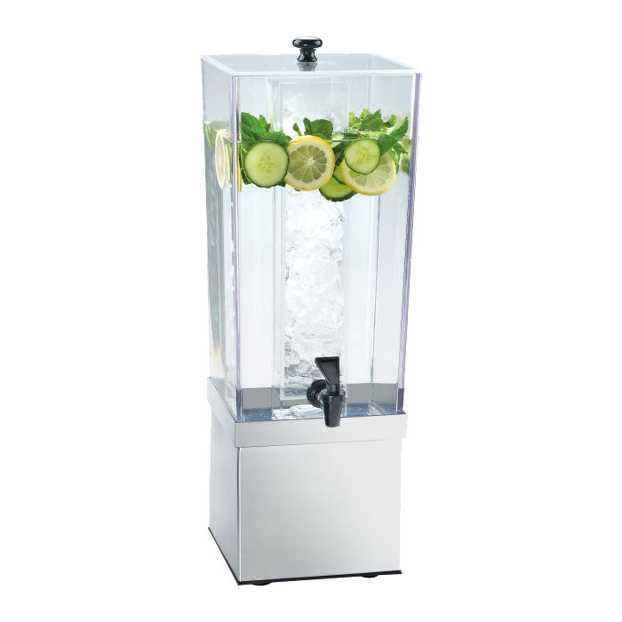 Cal Mil 3324 3.5 Gallon Stainless Steel Ice Chamber Beverage Dispenser - Commercial Bar, Party, Catering & Outdoor Events Drink Server