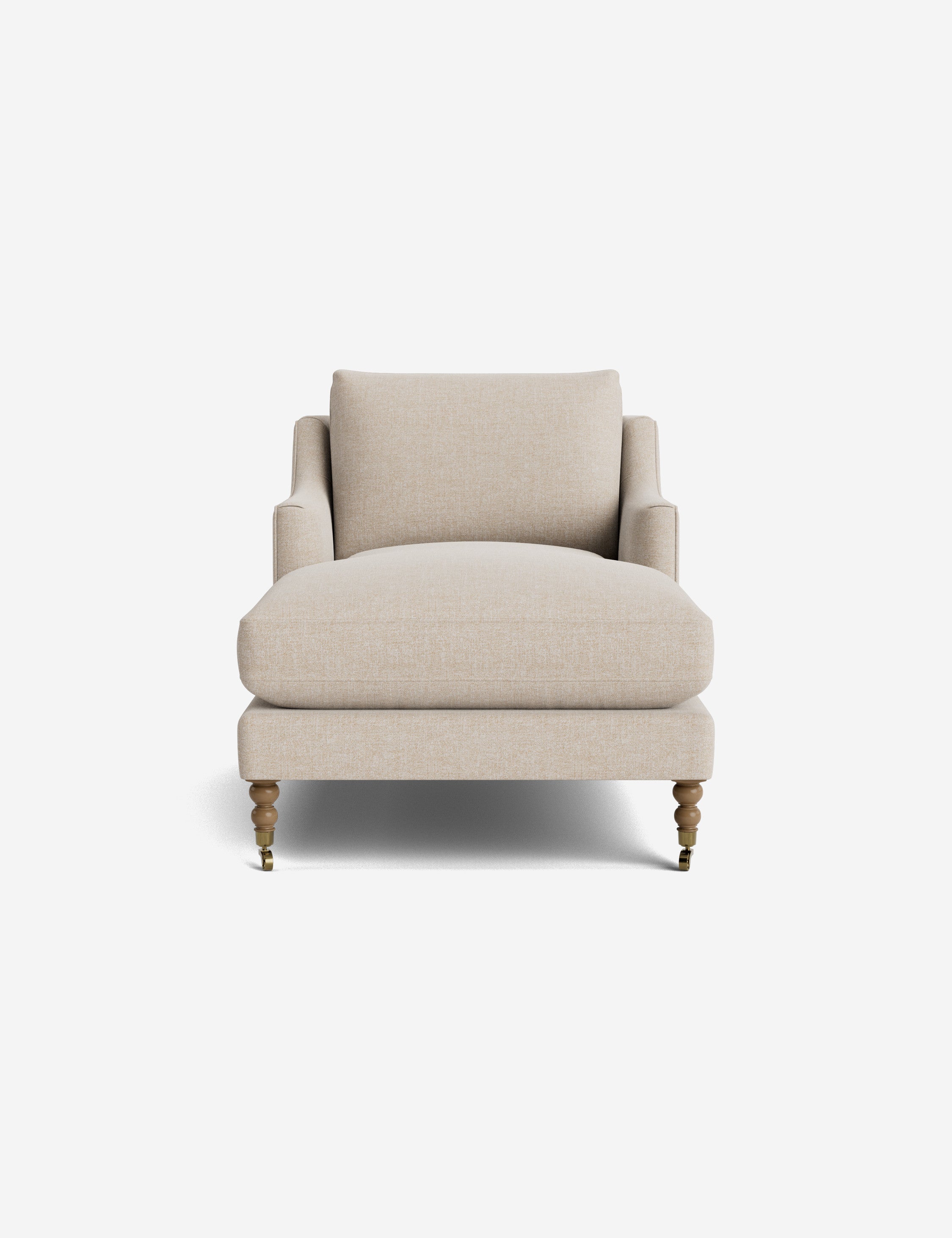 Fabienne Chaise Lounge Chair - Modern Accent Chair for Living Room, Bedroom & Office - Stylish Upholstered Armchair with Wooden Legs - Perfect for Relaxing, Reading & Decor