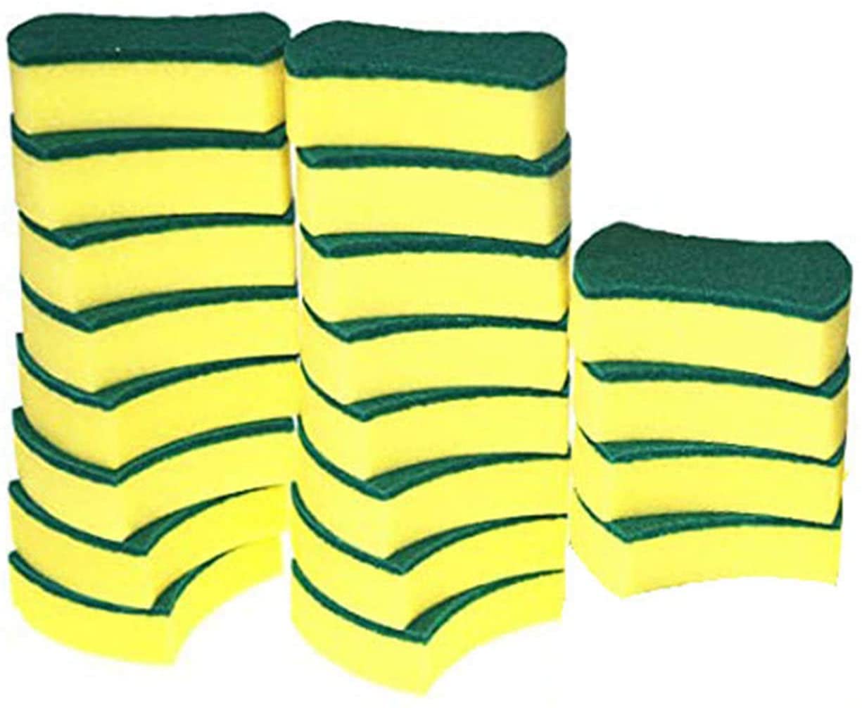 Eco-Friendly Non-Scratch Kitchen Sponges (20 Pack) - Perfect for Dish Cleaning & Scrubbing