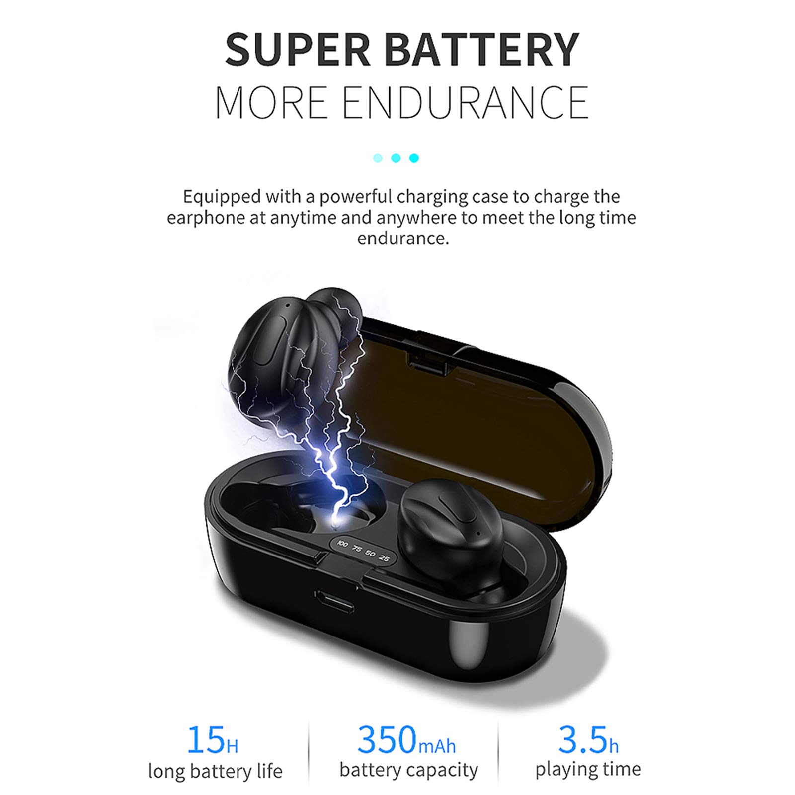 Wireless Sports Headphones Bluetooth 5.0 - Dual Ear Design with HD Mic & Digital Display - Portable Memory Connection for Running, Gym, Workout & Outdoor Activities