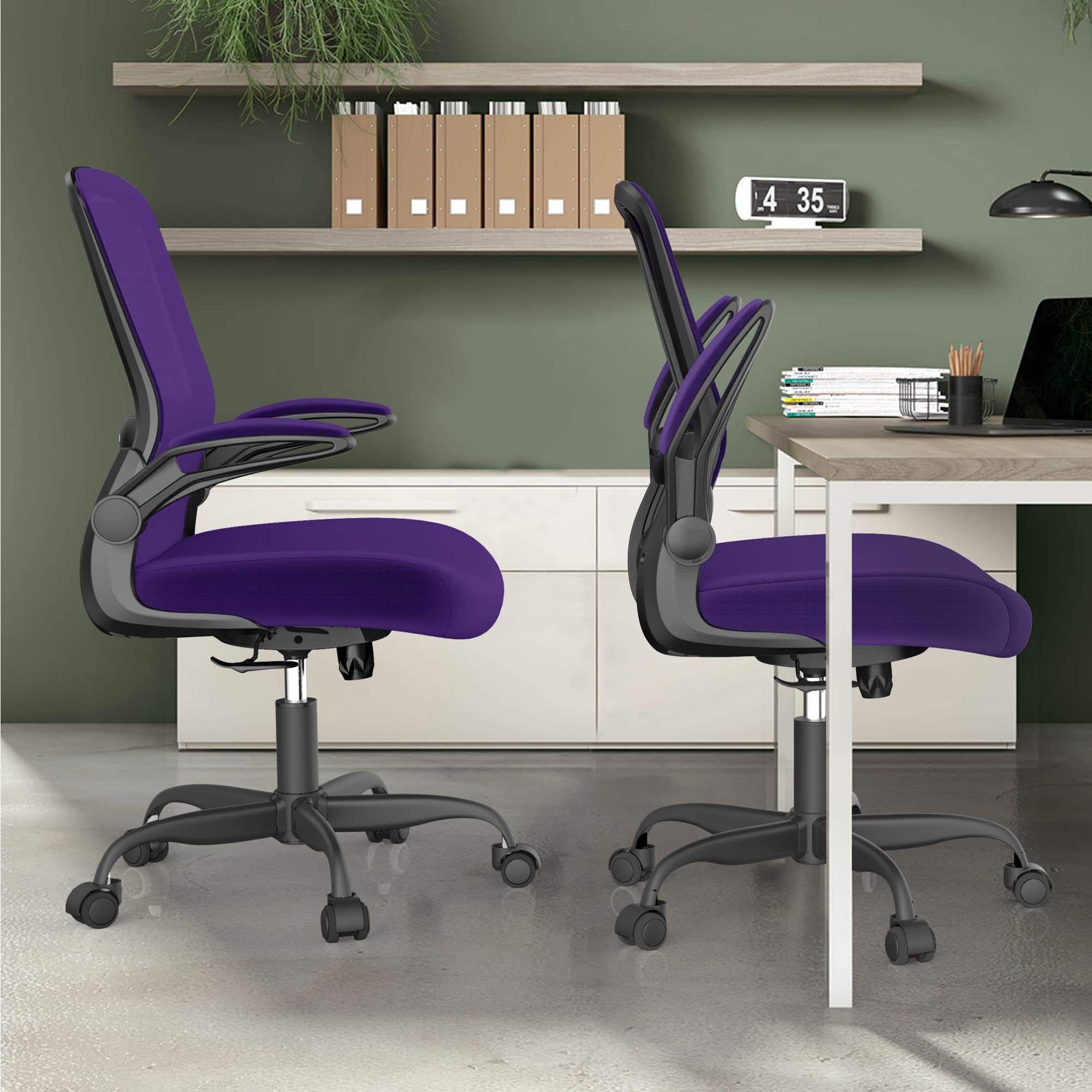 Ergonomic Office Chair with Adjustable Lumbar Support & Flip-Up Armrests - High Back Mesh Computer Desk Chair, BIFMA Certified Executive Task Chair for Home Office | Perfect for Long Work Hours & Remote Workspaces