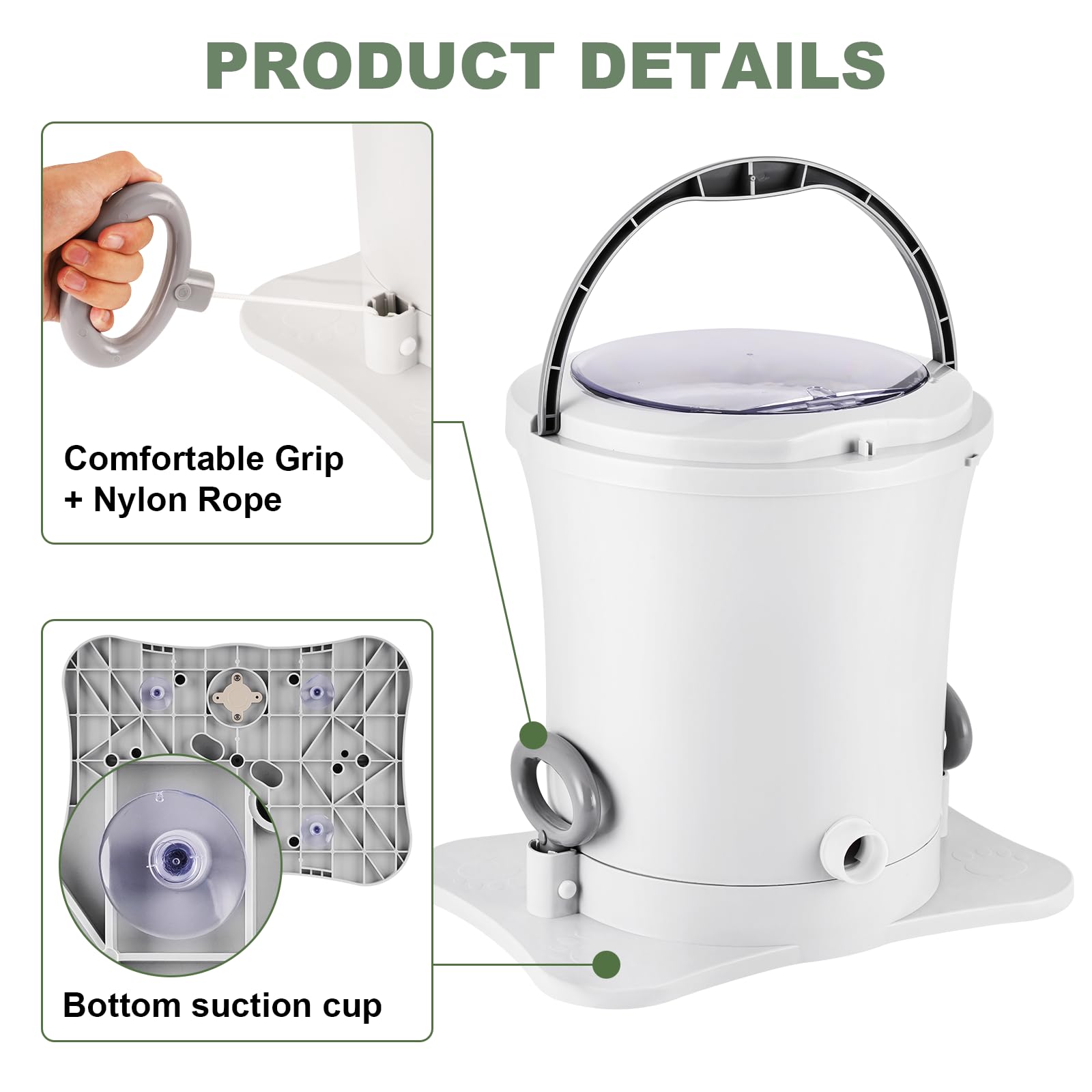 Portable Manual Clothes Dryer - Compact Non-Electric Laundry Spinner for RV, Camping, Travel | Perfect for Apartments, Dorms & Small Spaces | Quick-Dry Solution for Outdoor Adventures & Emergency Use
