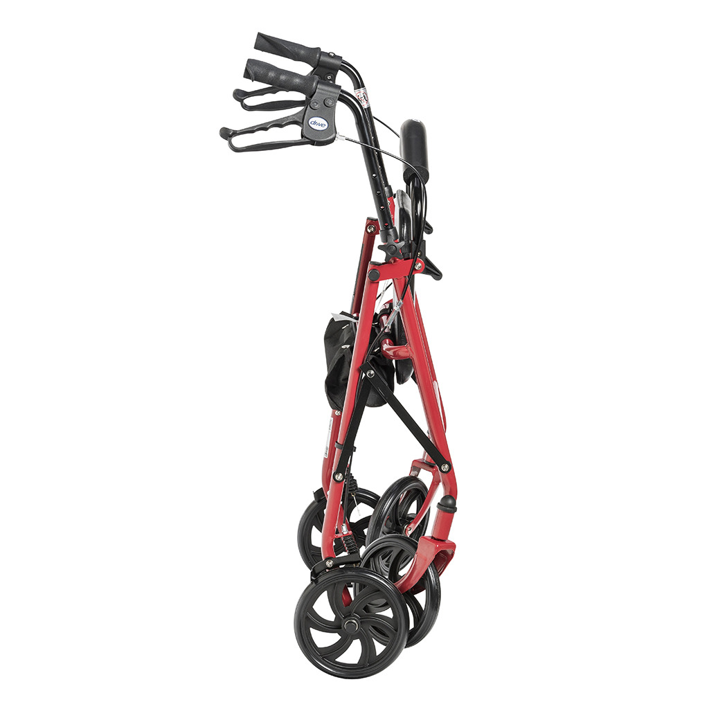Drive Medical 10257RD 1 Durable 4-Wheel Rollator Walker with 7.5
