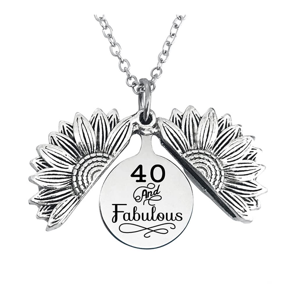 ZAHSY Sunflower Locket Necklace - Personalized Christmas, Birthday Gift for Daughter, Son, Mom, Wife - Ideal for 13, 18, 40, 60 Years Old - Perfect for Anniversaries, Graduations & Special Occasions