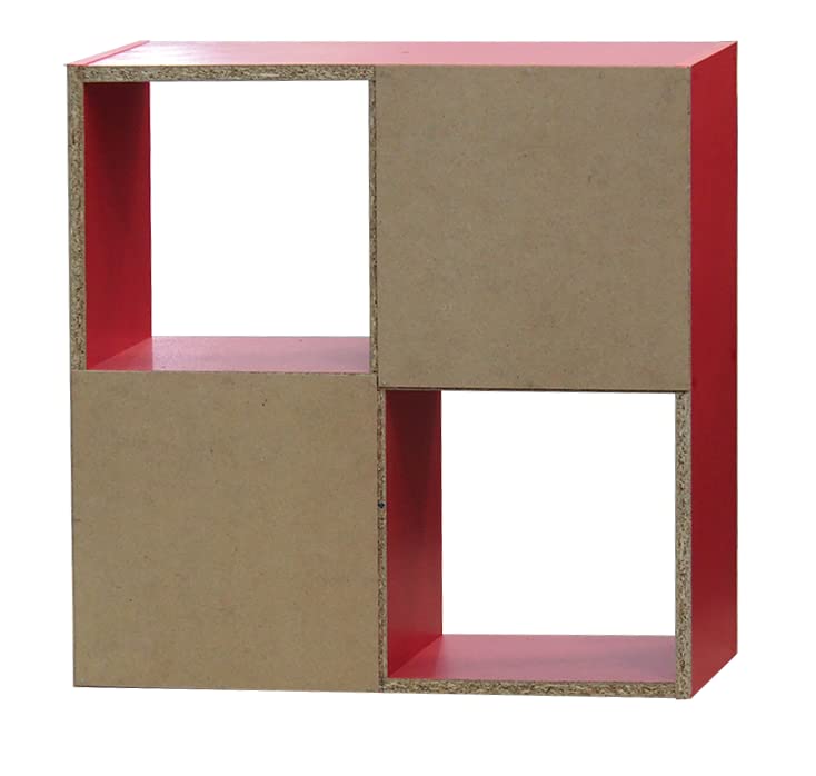 KB Designs - Green 4-Cube Toy Storage Organizer | Kids Bookcase & Bookshelf for Bedroom, Playroom, Nursery | Perfect for Organizing Toys, Books & Kids' Room Decor