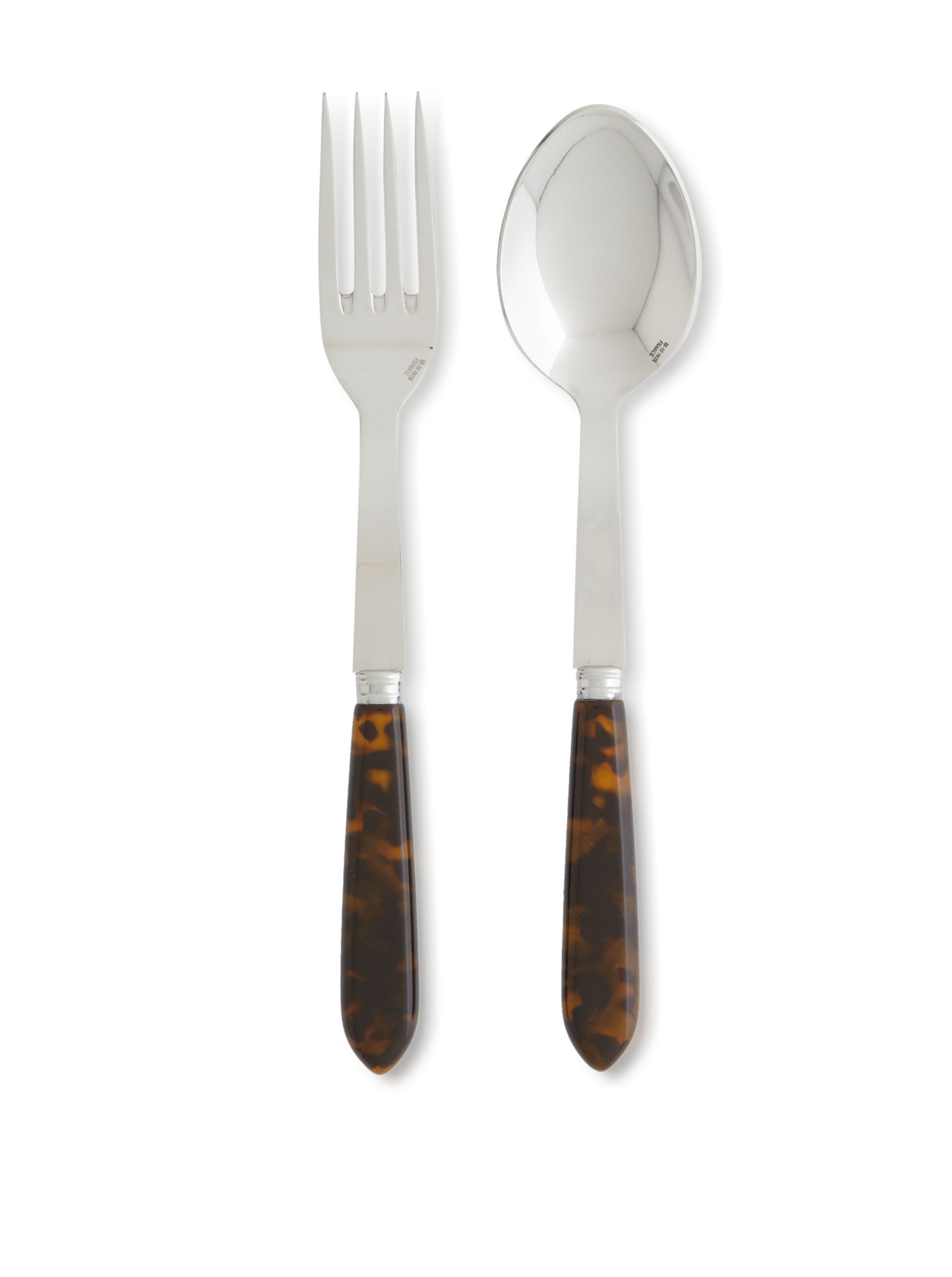 Sabre Natura 2-Piece Serving Set - Elegant Tortoise Shell Design for Salads, Appetizers & Entertaining | Perfect for Dinner Parties, Holiday Gatherings & Home Decor