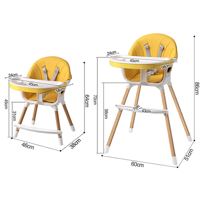 Multi-Function Baby High Chair & Toddler Dining Table - Adjustable, Portable & Safe for Home, Restaurant & Outdoor Use