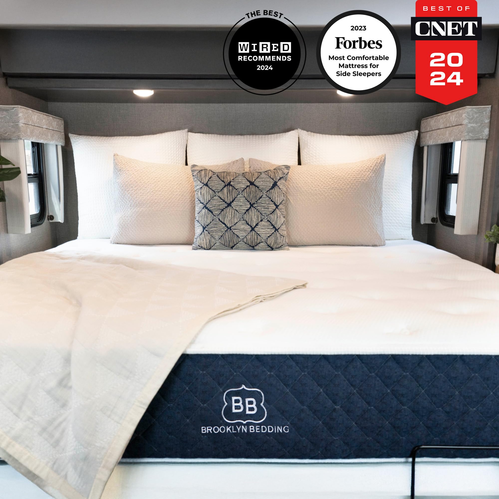 Brooklyn Bedding Signature RV Mattress - Soft Short Queen Size 60x74 - Comfortable Sleep Solution for Campers & Travel Trailers