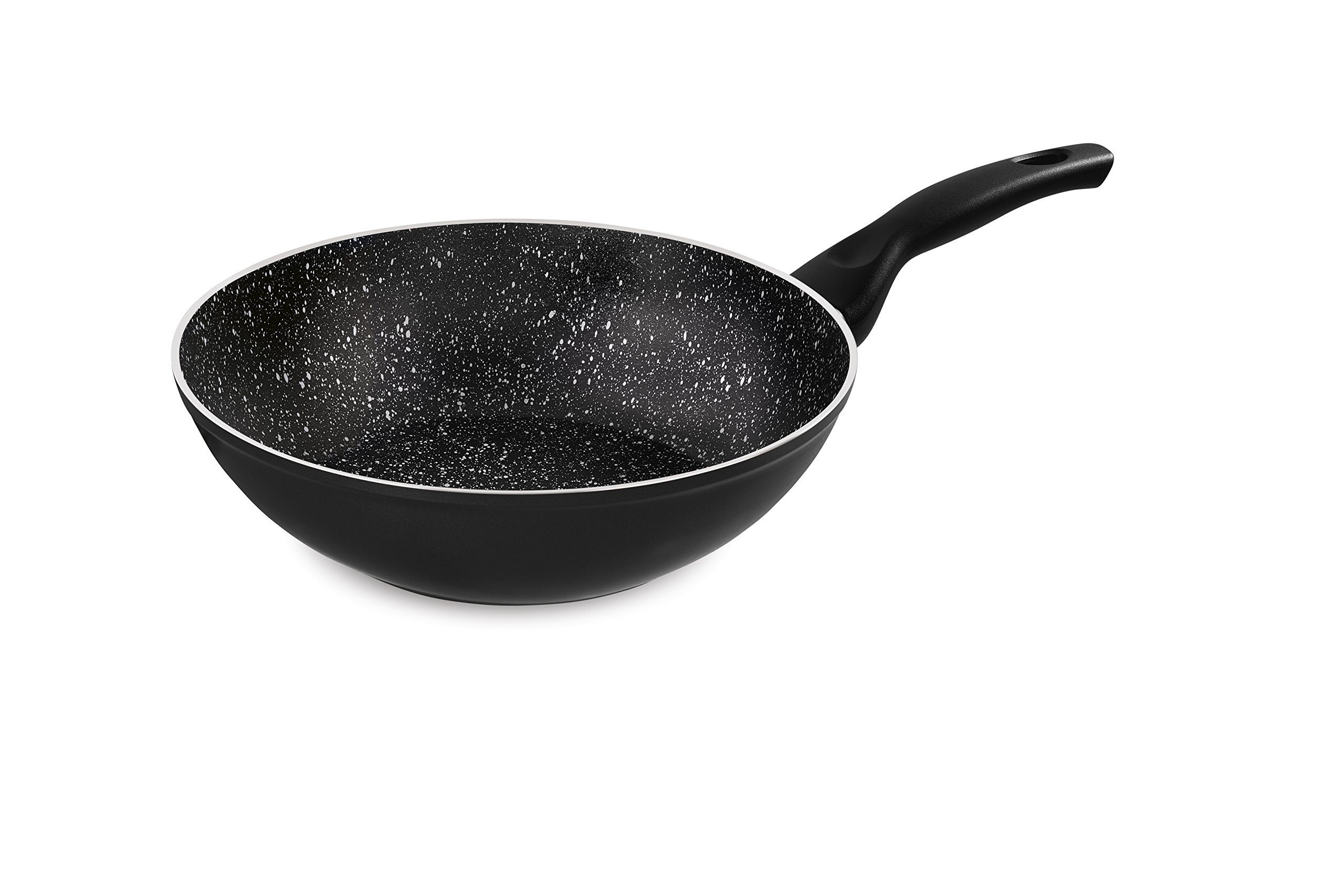 Barazzoni 85515612892 Dolomitica Extra Slicer Wok Pan 28cm, 3.5L Capacity, 5-Layer Marmotech Nonstick Coating - Italian-Made Aluminum Cookware for Stir-Frying, Sautéing & Asian Cuisine - Perfect for Home Chefs & Professional Kitchens