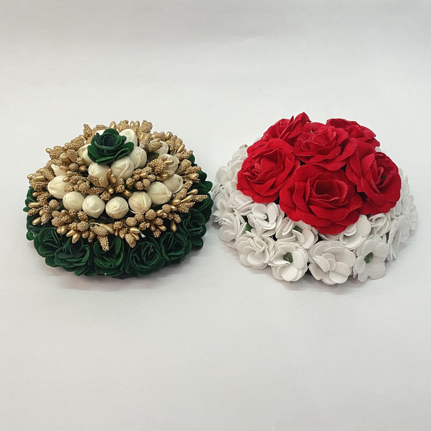GuruEmbelish Bun Juda Gajra Maker - Floral Hair Accessories for Women & Girls (2-Pack) - Perfect for Weddings, Parties & Traditional Indian Outfits