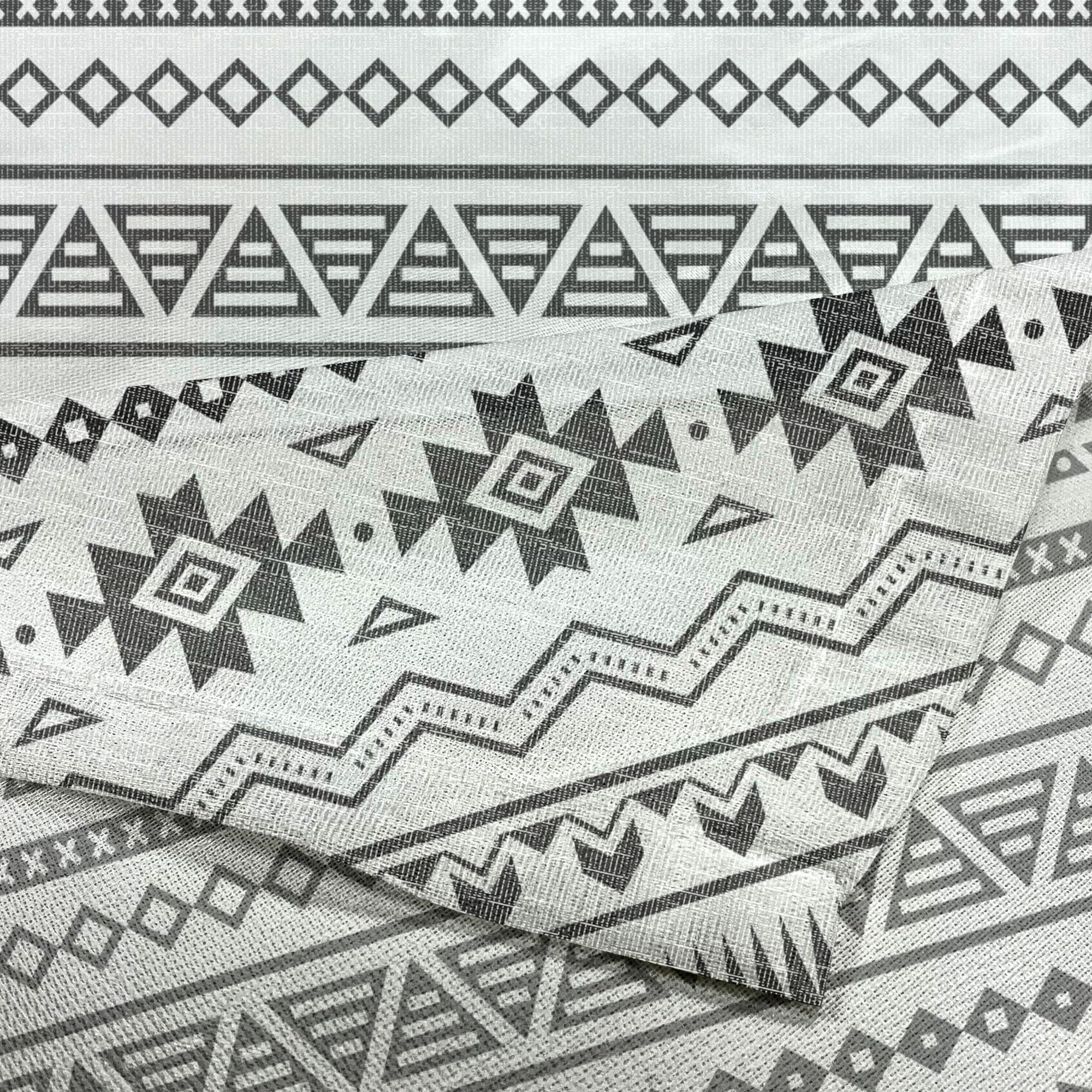 Ambesonne Tribal Tulle Curtains with Rod Pocket - Aztec American Folkloric Art Borders, South American Cultural Design - Sheer Drapes for Wedding, Party, Living Room & Bedroom - 2 Panels (108