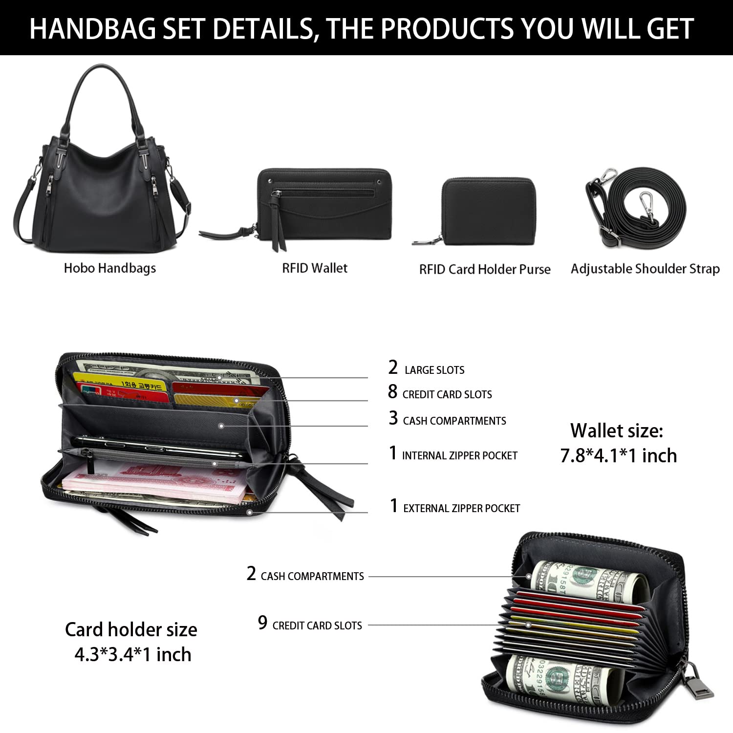 Stylish Hobo Bags for Women - Faux Leather Boho Shoulder Bag & Crossbody Purse - Perfect for Work, Travel & Everyday Use