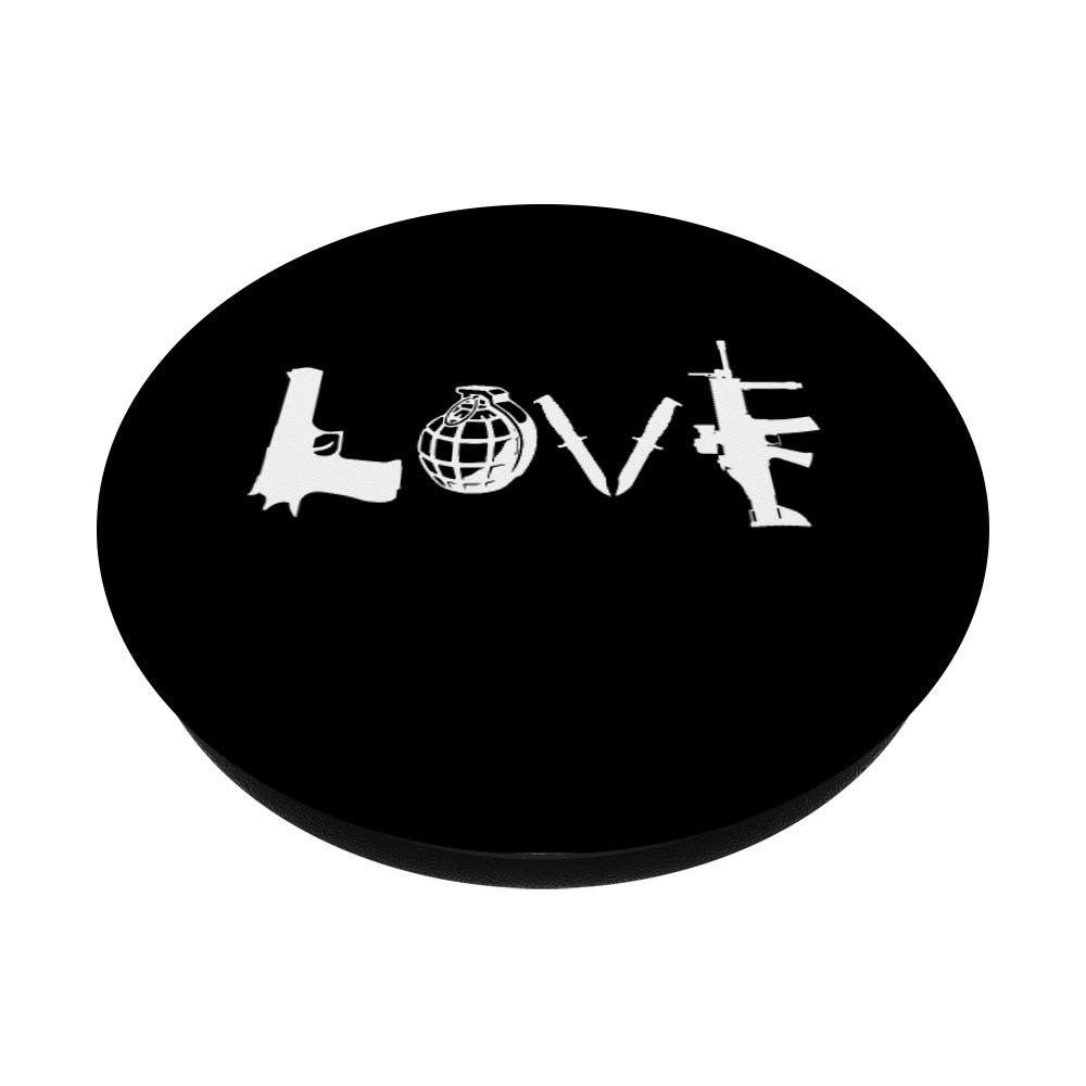 Cool Military-Themed PopSockets Grip & Stand for Phones & Tablets - Guns, Grenades, Knives & Assault Rifle Design - Perfect for Gaming Enthusiasts & Outdoor Adventures