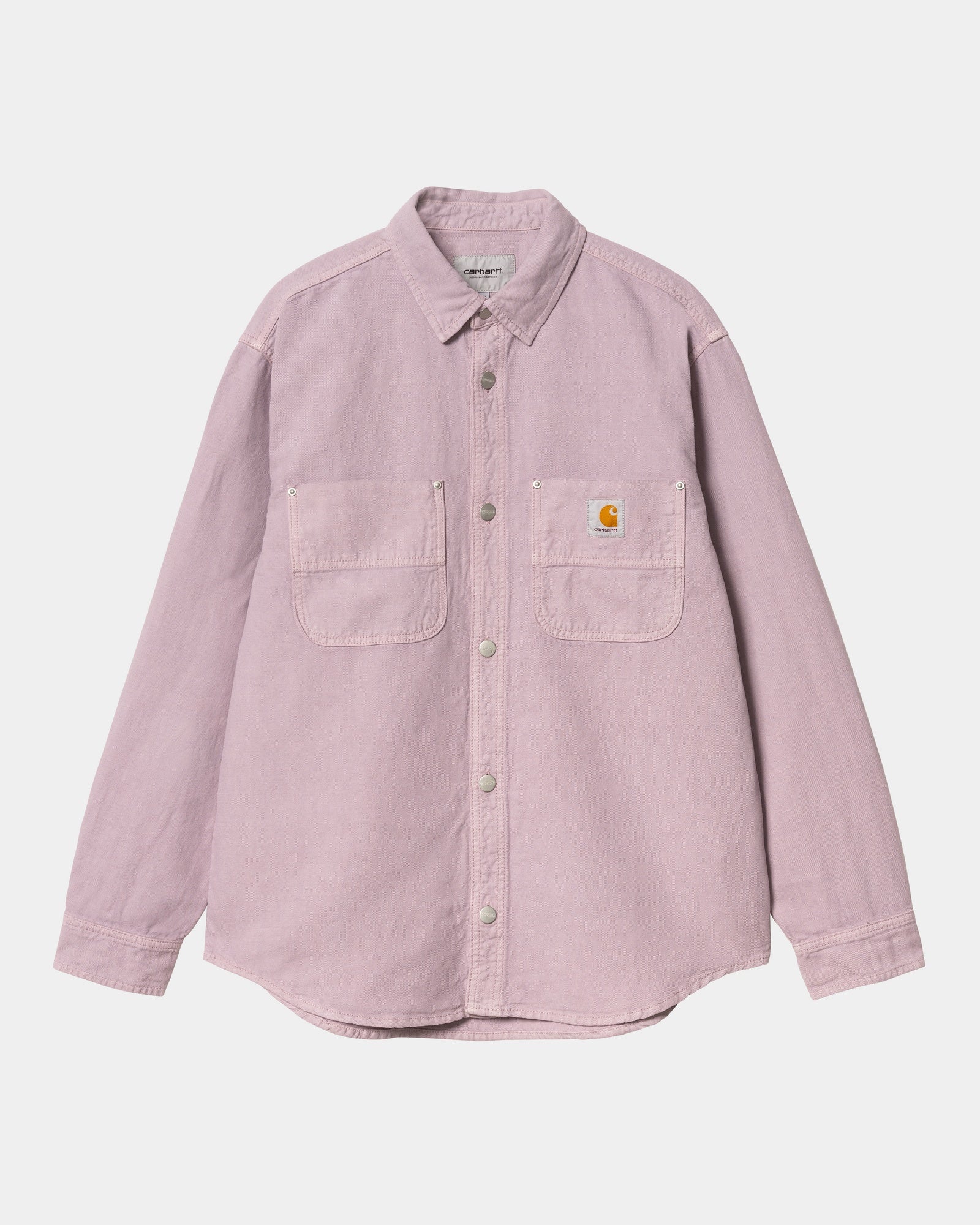 Walter Shirt Jacket for Men - Lightweight Casual Button Up Shirt with Chest Pocket | Pink Fog Color | Perfect for Spring Outfits, Weekend Wear & Outdoor Activities