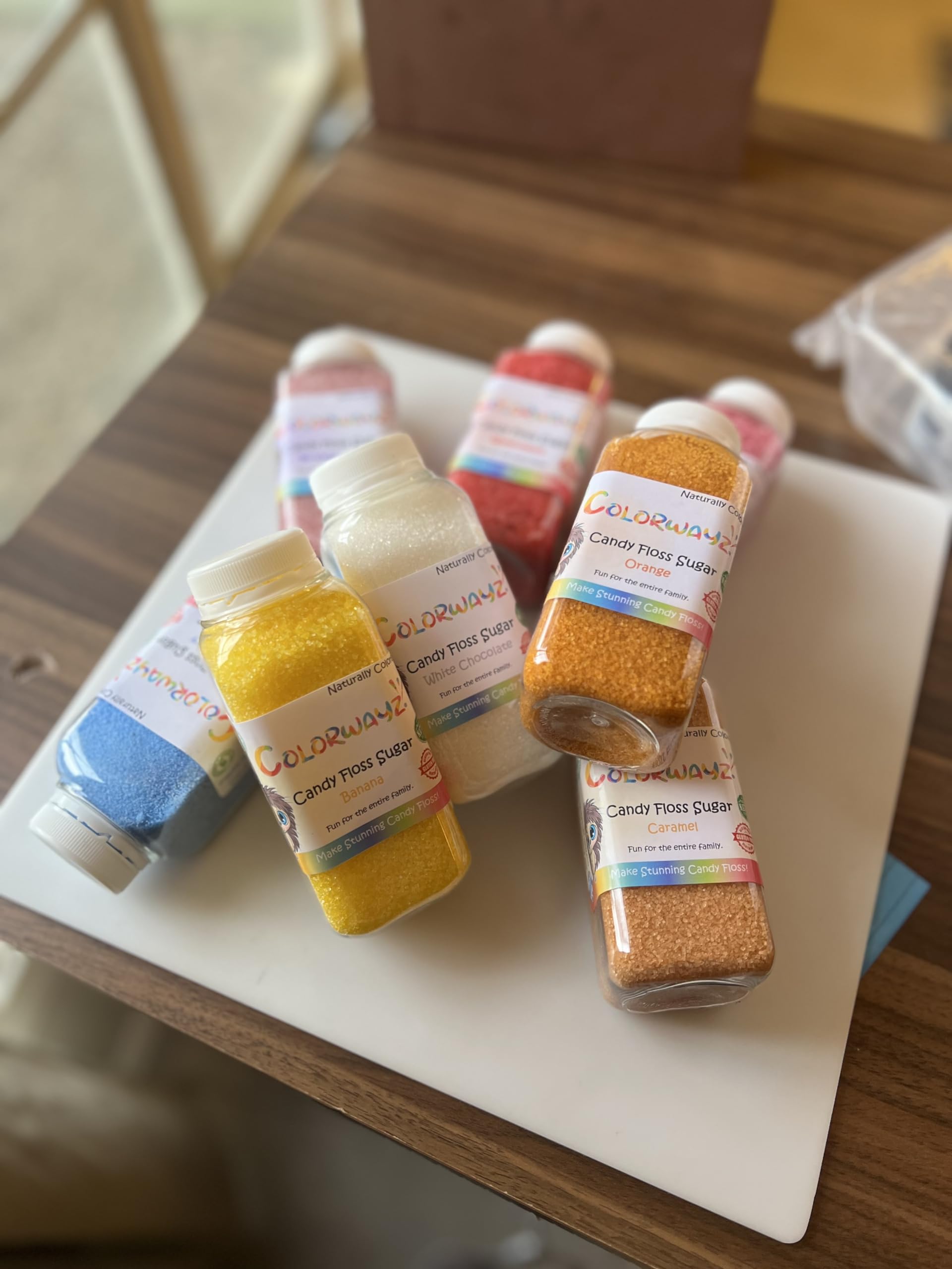 Colorwayz All-Natural Cotton Candy Sugar - 5oz Fine Grain Candy Cane Sugar for Home & Commercial Cotton Candy Machines (Watermelon Flavor) - Perfect for Parties, Carnivals & Sweet Treats