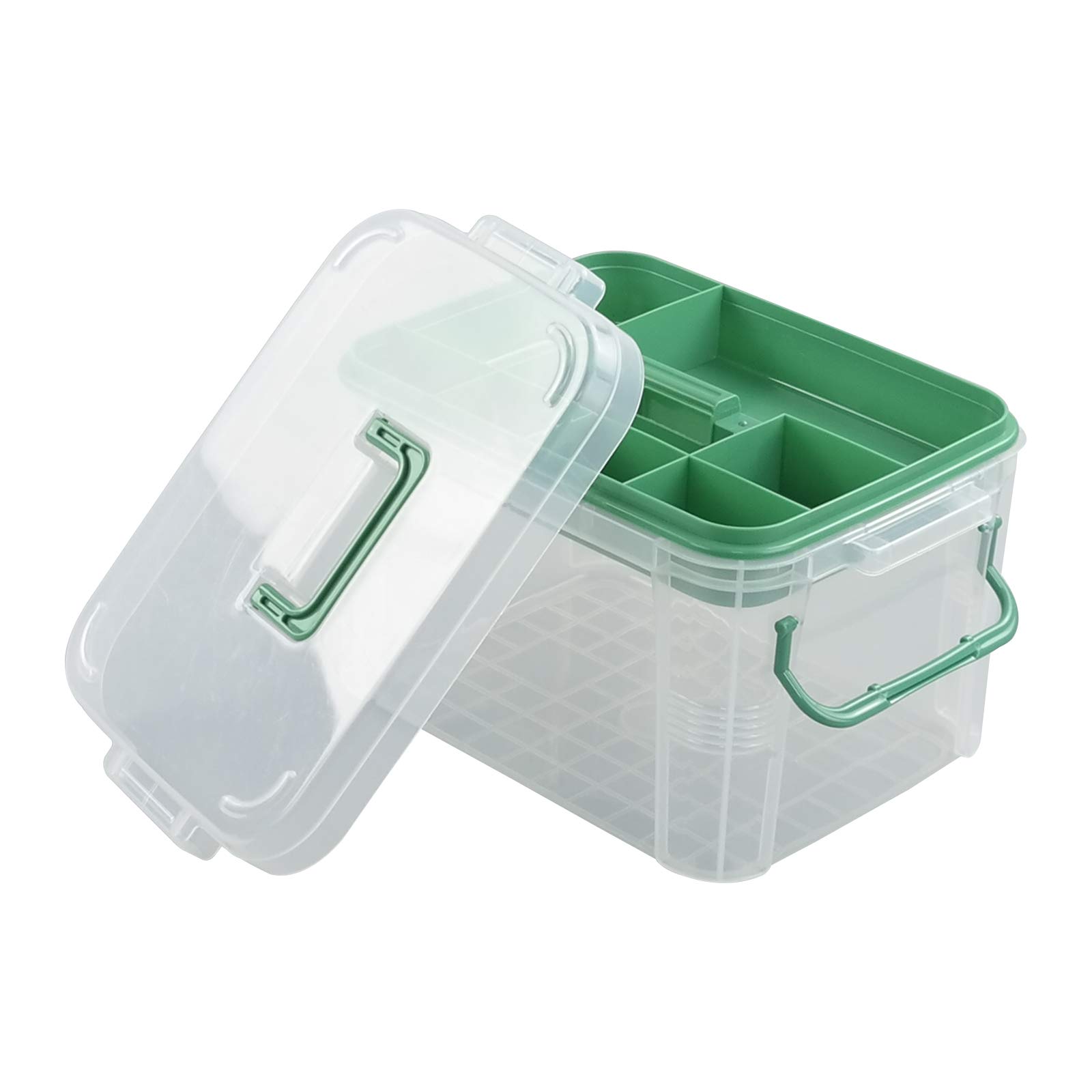 Bringer 1 Pack Clear Plastic First Aid Kit - Portable Medicine Storage Box for Home, Travel & Emergency Use | Family Safety Essentials