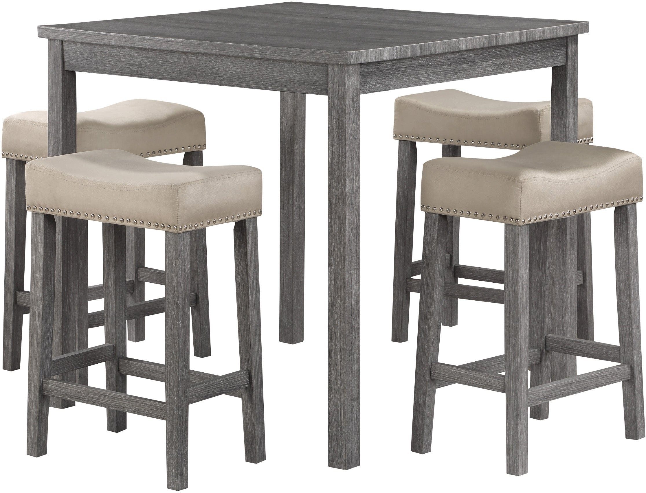 Office Star Celina 5-Piece Counter Height Dining Set [CEL3636] - Perfect for Small Kitchens, Breakfast Nooks & Modern Apartments