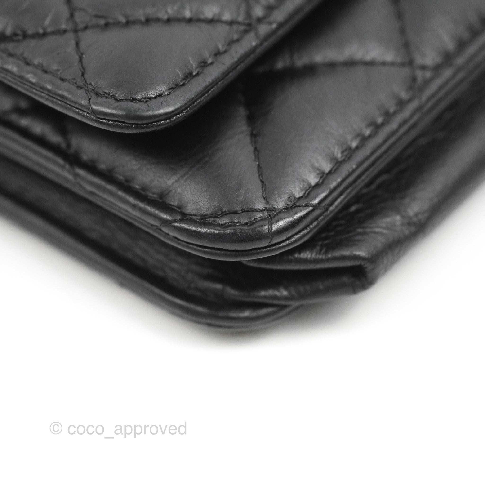 Chanel Quilted Tassel Wallet On Chain WOC Black Aged Calfskin Leather Crossbody Bag for Women | Evening Out & Date Night Essential