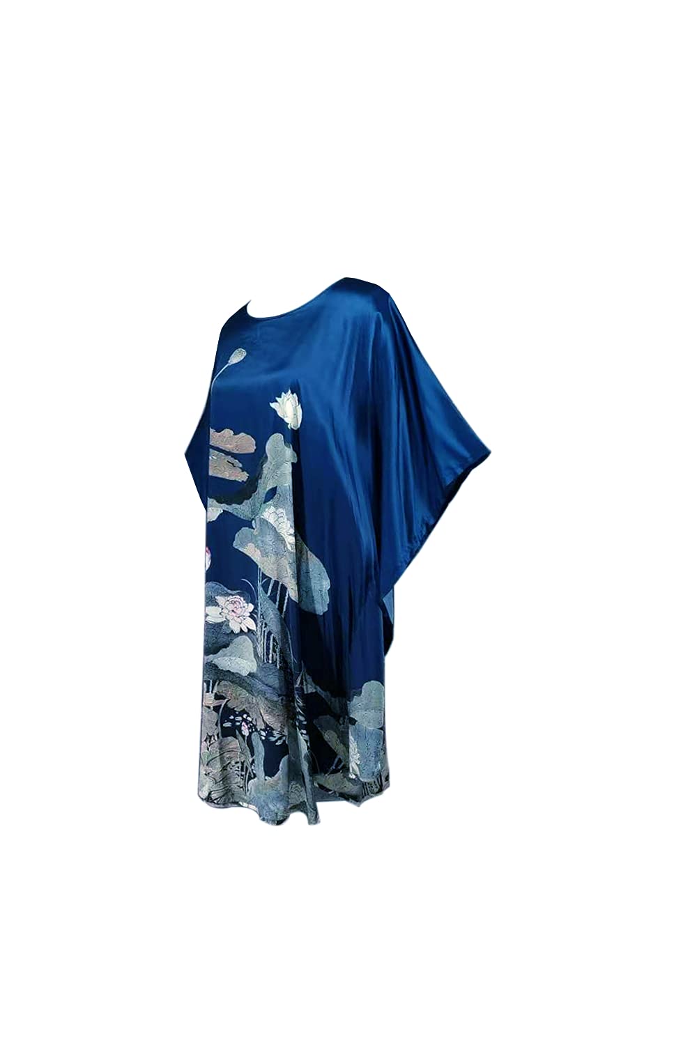 Luxury 100% Silk Pajamas for Women | Elegant Floral Print Silk Kimono Robe & Bathrobe with Doll Sleeves | Perfect for Spa Days, Bridal Showers & Relaxing at Home