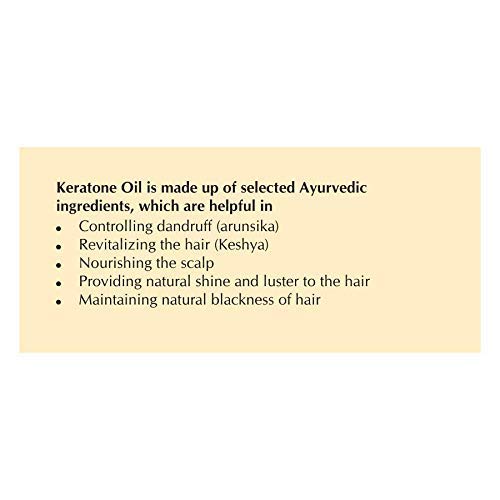Dabur Keratone Ayurvedic Hair Oil 100ml - Natural Hair Nourishment & Revitalization Treatment | Controls Dandruff & Maintains Hair Color | For Dry, Damaged Hair & Scalp Care | Daily Hair Growth Solution