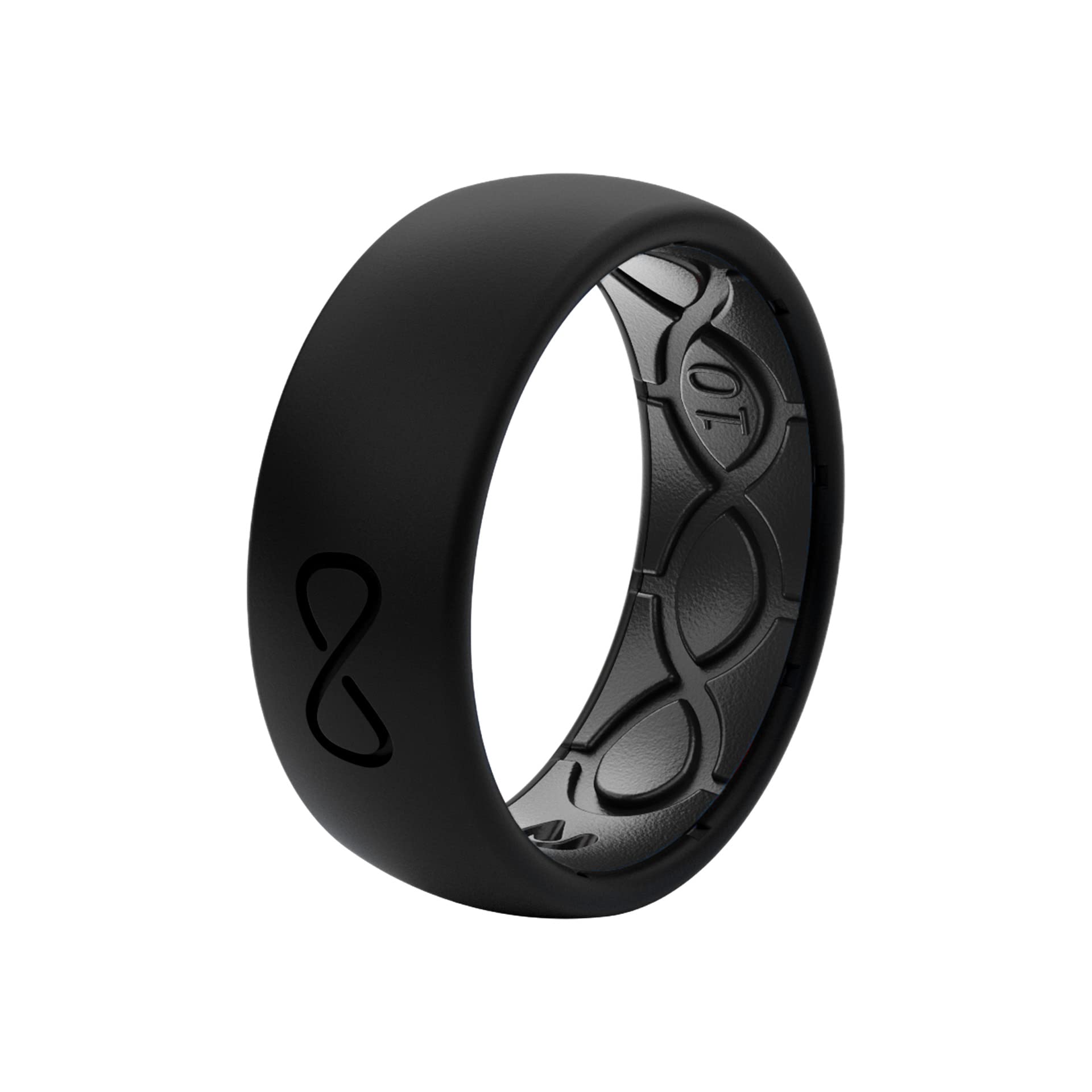 Groove Life Solid Silicone Ring for Men - Breathable Rubber Wedding Band with Unique Design & Comfort Fit - Lifetime Warranty - Perfect for Active Lifestyles, Gym, Swimming and Outdoor Adventures