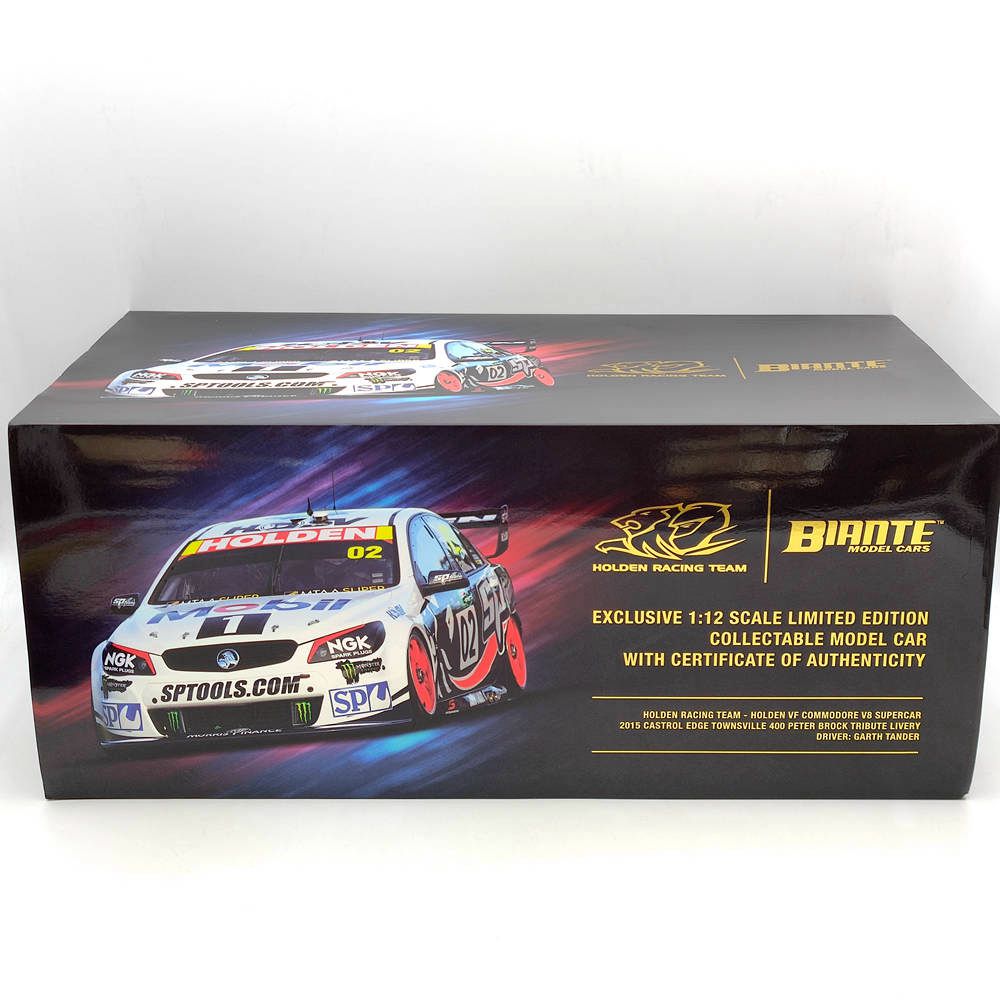 1/12 Scale Holden VF Commodore V8 2015 Townsville 400 Peter Brock #02 Resin Model Car - Collectible Toy Car Gift for Racing Fans & Car Enthusiasts - Perfect for Display, Gifting, and Racing Memorabilia Collections