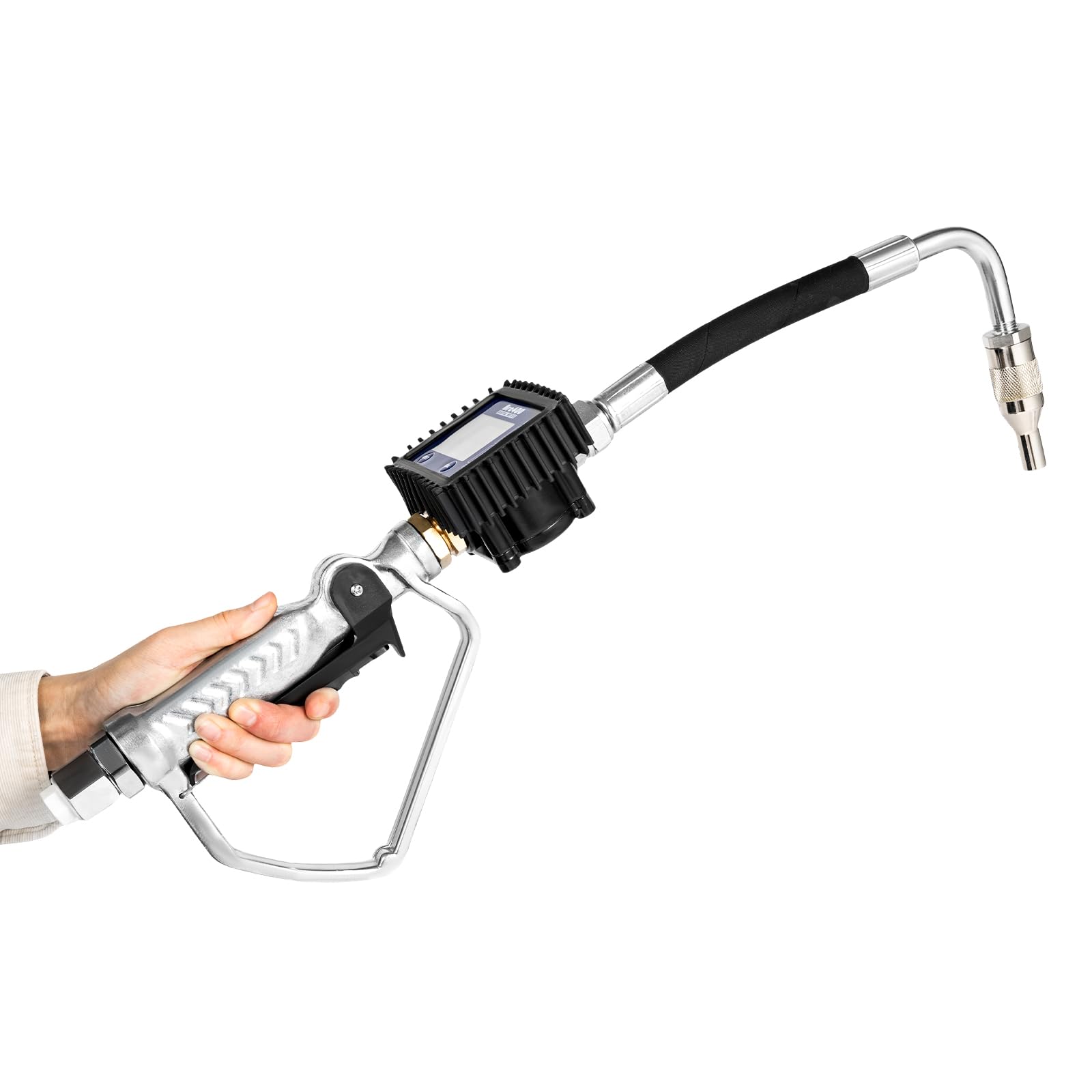 Digital Oil Control Valve & Meter Dispensing Nozzle - Air Operated Fuel Transfer Pump with Precise Metering for Gasoline, Diesel & Petrol - US Stock (Ideal for Gas Stations, Fleet Refueling & Industrial Oil Transfer)
