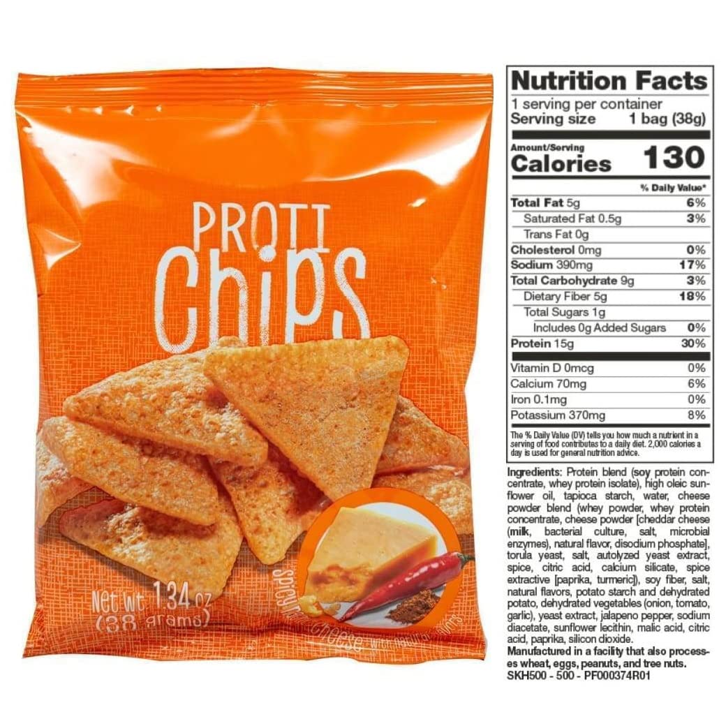 BariatricPal Proti Chips - Low Carb High Protein Snacks, 5 Flavor Variety Pack (35 Bags) | Keto Friendly, Gluten Free Diet Food for Weight Loss & Healthy Lifestyle | Perfect for Office, Gym or On-the-Go Snacking