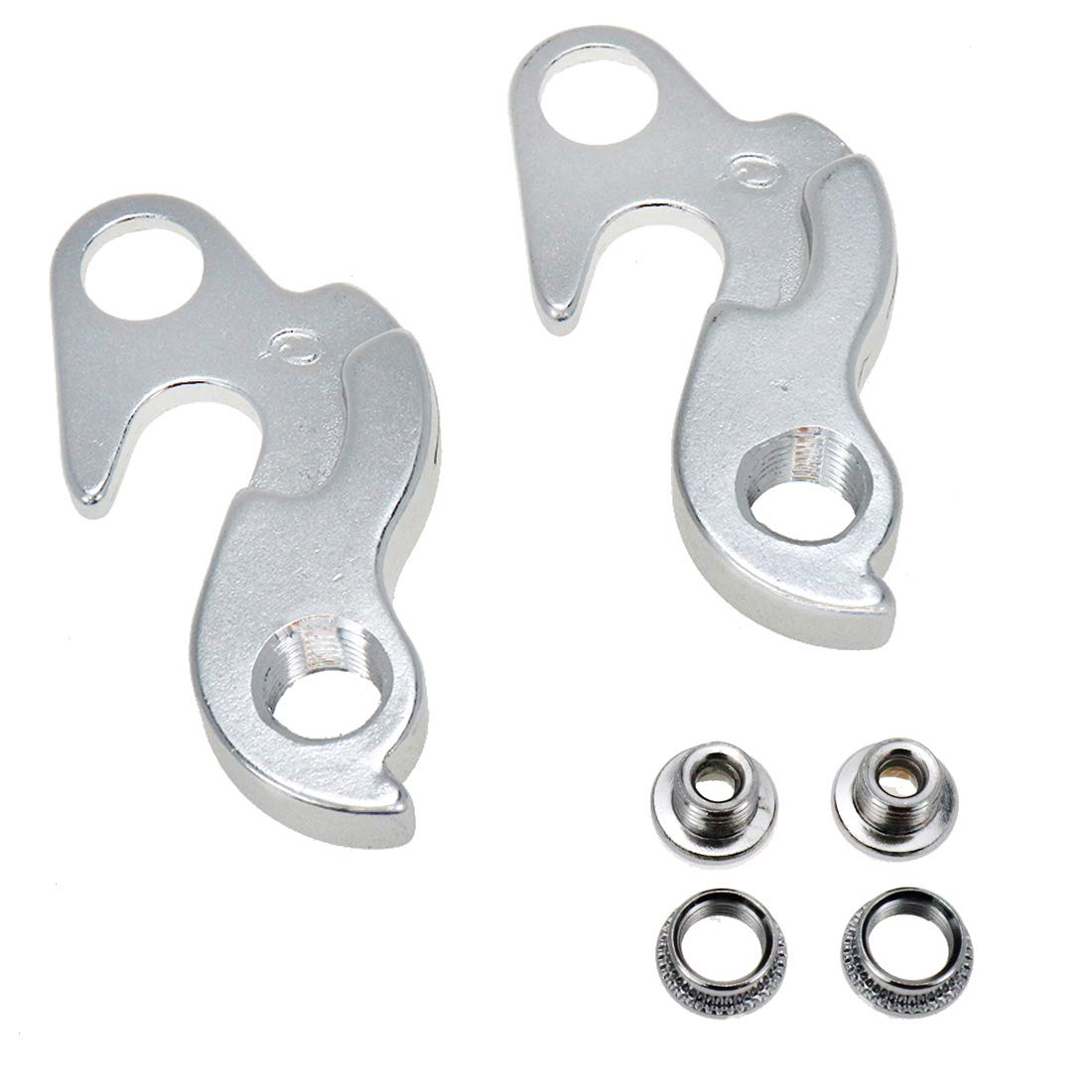2 Pcs Bike Derailleur Hanger with Bolts - Compatible with Cyclocross, Mountain & Road Bikes - Durable Frame Gear Tail Hook Replacement for Smooth Shifting Performance - Perfect for Trail Riding, Commuting and Competitive Racing