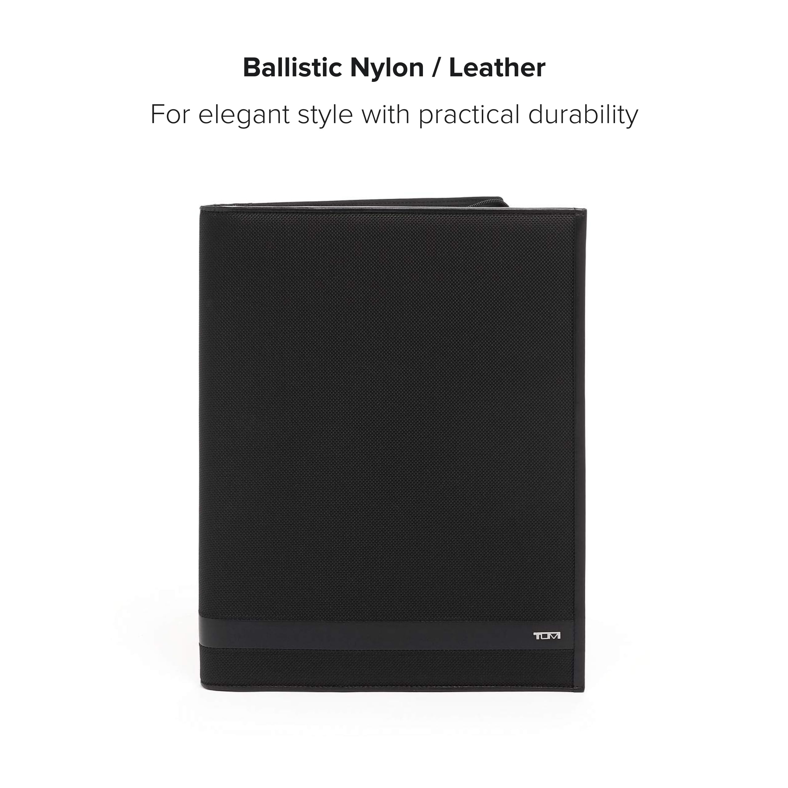 TUMI Alpha Zip-Around Letter Pad - Premium Ballistic Nylon Notebook Organizer - 13.3