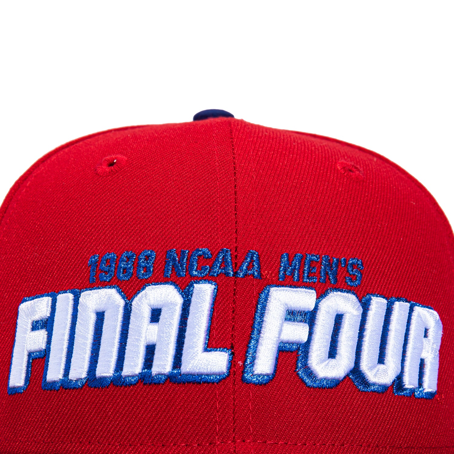 New Era 59Fifty Kansas Jayhawks 1988 Final Four Patch Snapback Hat - Red & Royal Blue Adjustable Baseball Cap for Basketball Fans & Sports Collectors - Perfect for Game Day, Tailgating, and Jayhawks Memorabilia Display