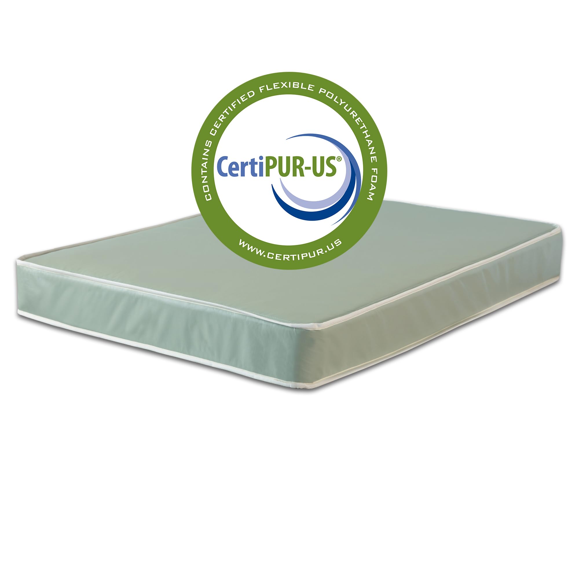 Treaton 8-inch Hybrid Full Mattress - Pressure Relieving, Cooling, Waterproof Vinyl Cover, Medium Firm Support | Perfect for Hospitals, Institutions & Home Use | Bed-in-a-Box Design | Eco-Friendly Green Mattress for Back Pain Relief & Comfortable Sleep