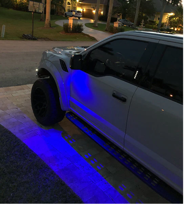 Ford Bronco 2021-2025 Ultra Bright LED Side Mirror Puddle Lights - Blue Accent Lighting | Enhance Night Visibility & Vehicle Style for Off-Road Adventures & Urban Driving