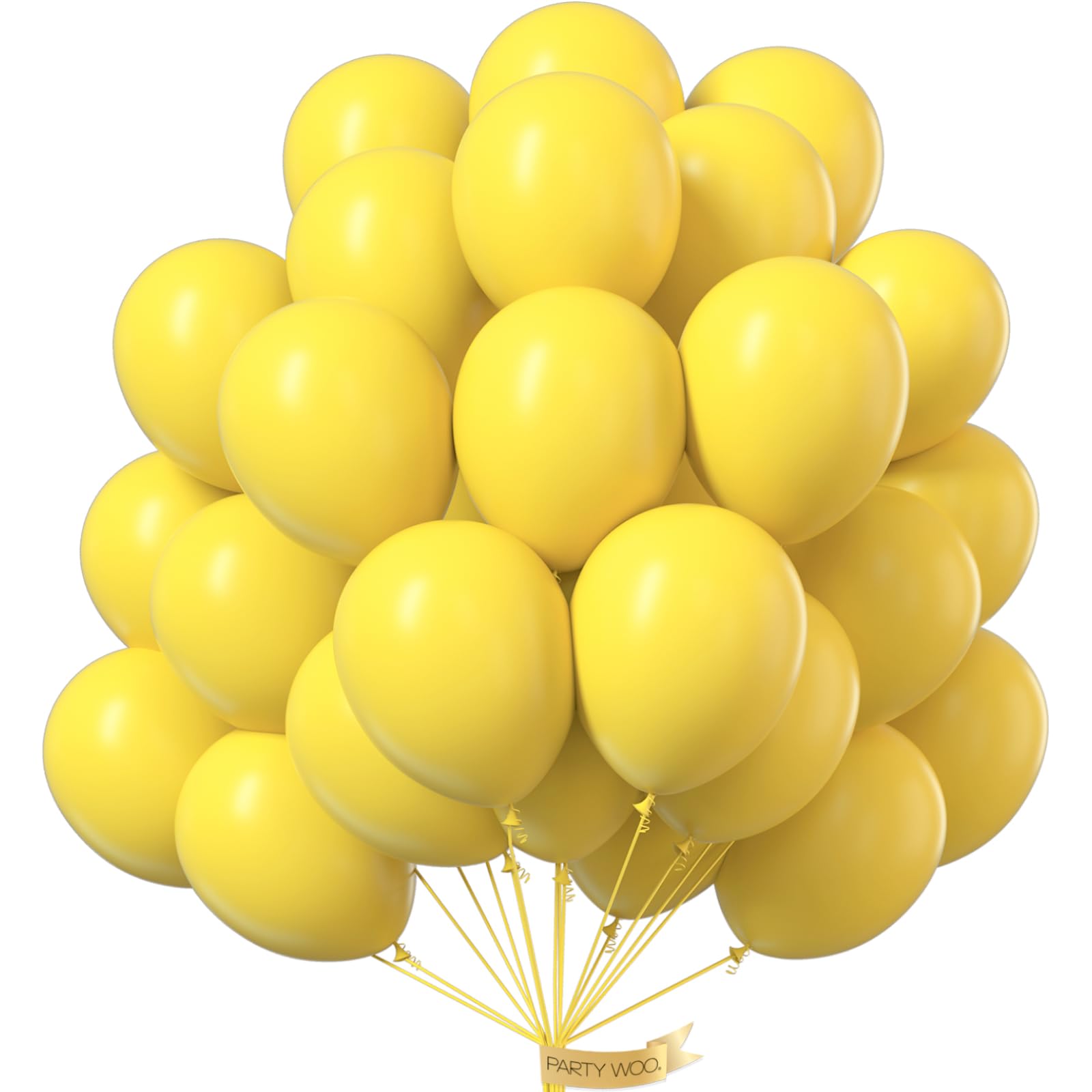 50 Pack 12 Inch Matte Yellow Latex Balloons for Party Decorations - Balloon Garland, Balloon Arch, Birthday Party, Baby Shower, Wedding & Holiday Celebrations (Yellow-Y55)