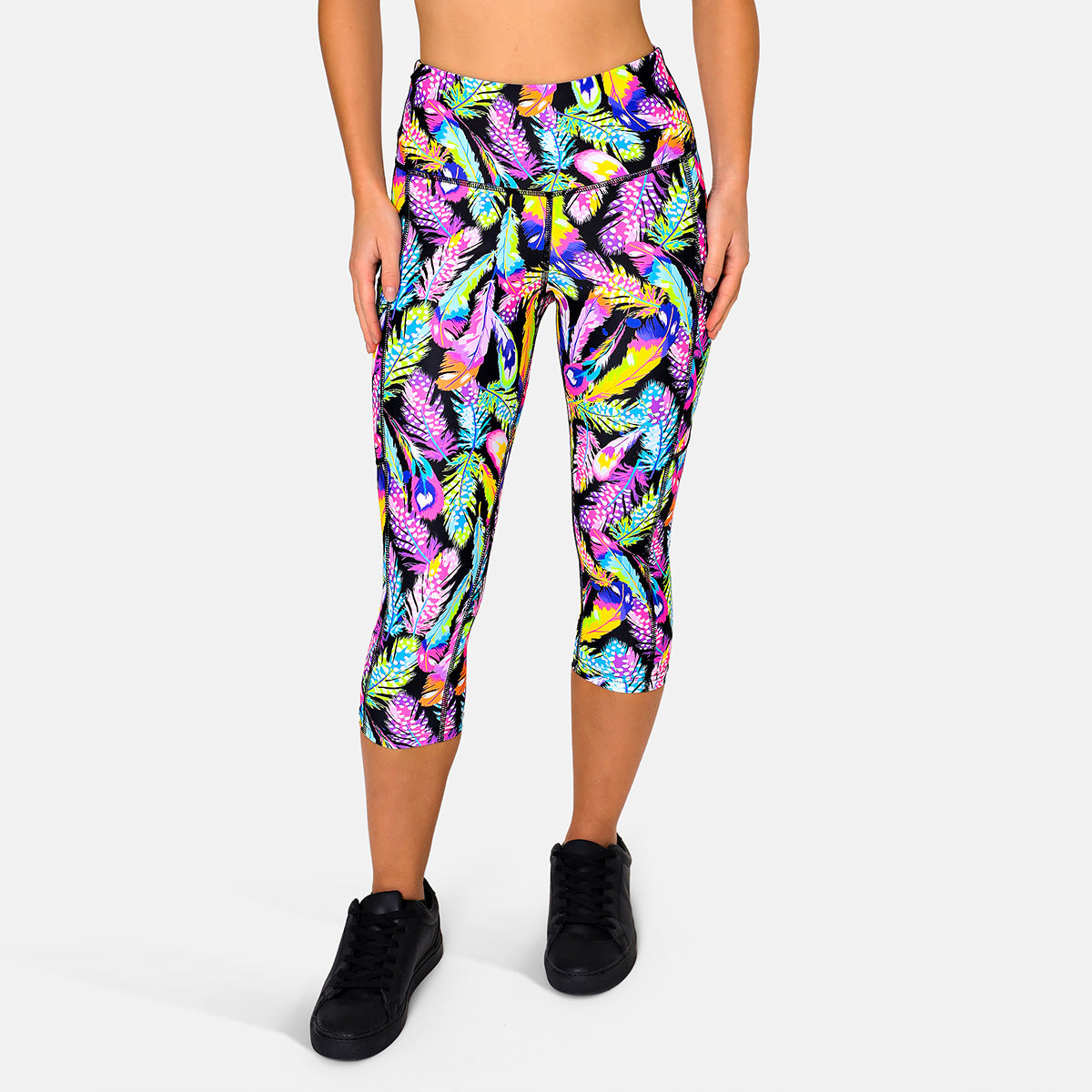 Feather Frenzy Capri Pants - Lightweight & Stylish Women's Casual Trousers for Summer, Beach & Vacation Wear