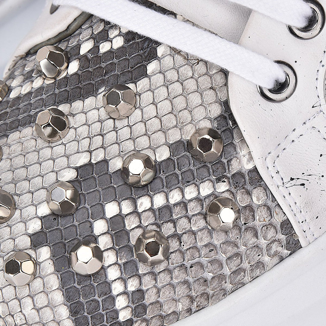 Natural Python Sneakers for Women - Stylish & Comfortable Casual Shoes for Everyday Wear, Work & Outdoor Activities